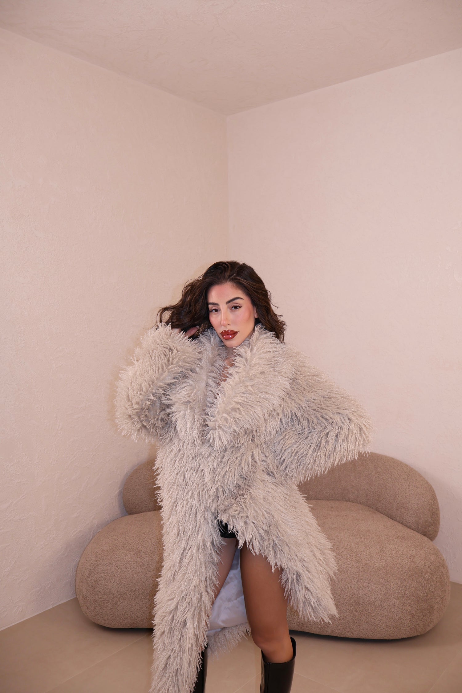 Pelliccia Azulk lunga fango