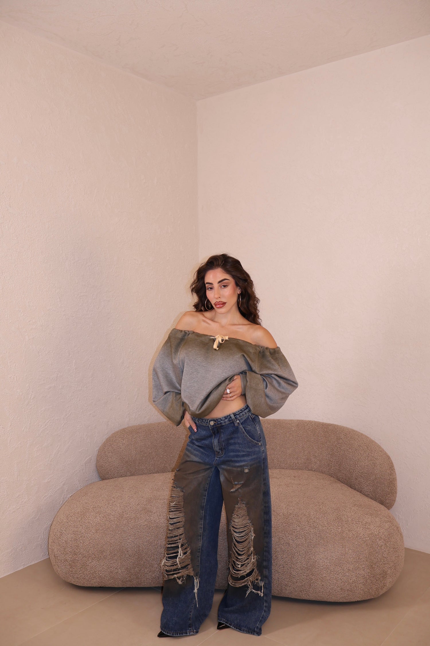 Jeans Sfrangiati blue