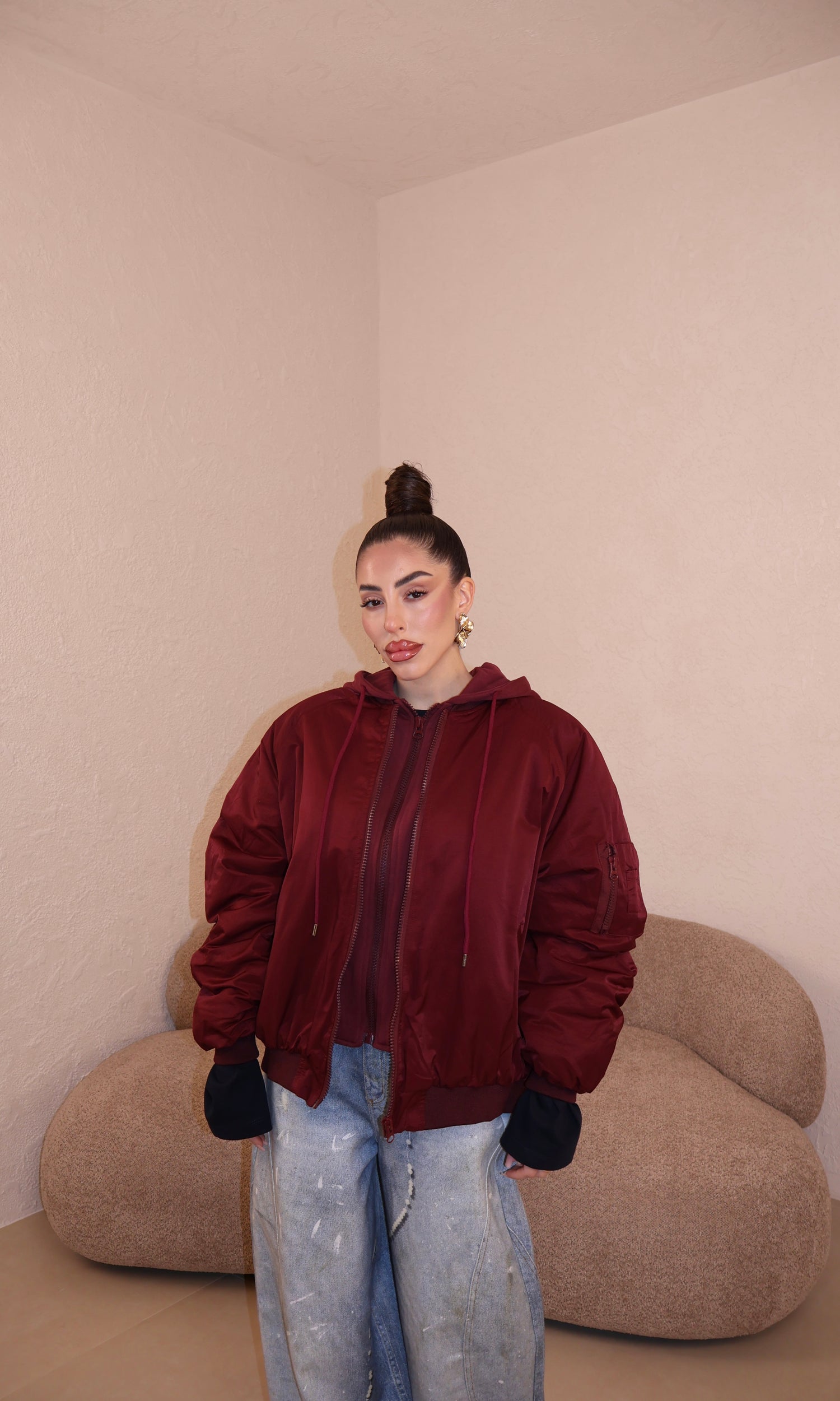 Bomber London bordeaux