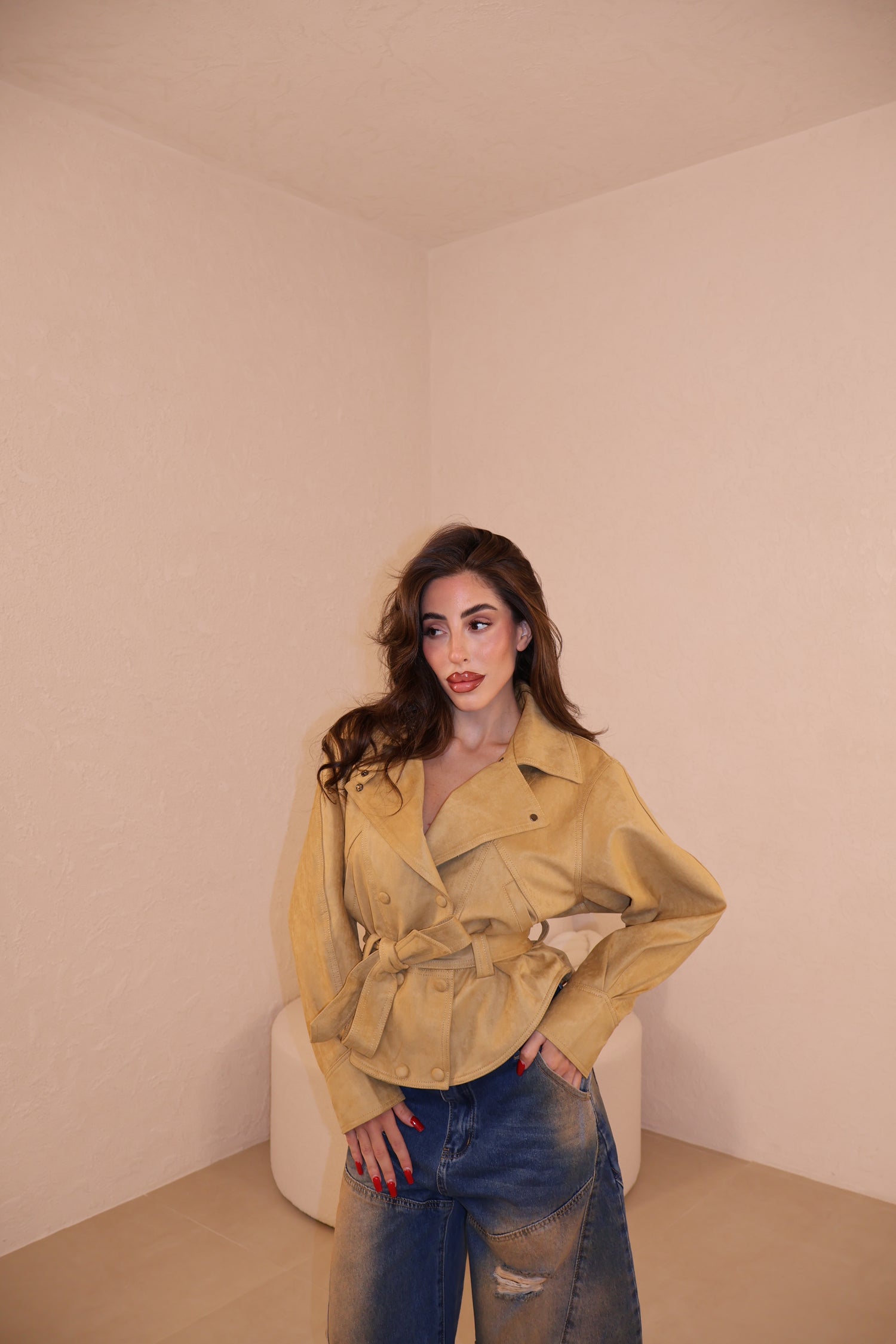 Giacca Balency camel