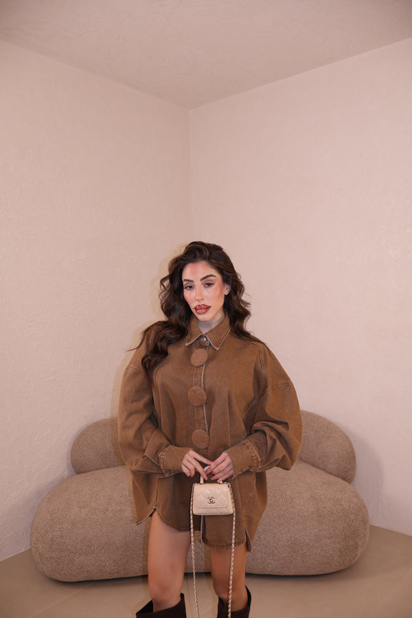 Camicia Maison camel