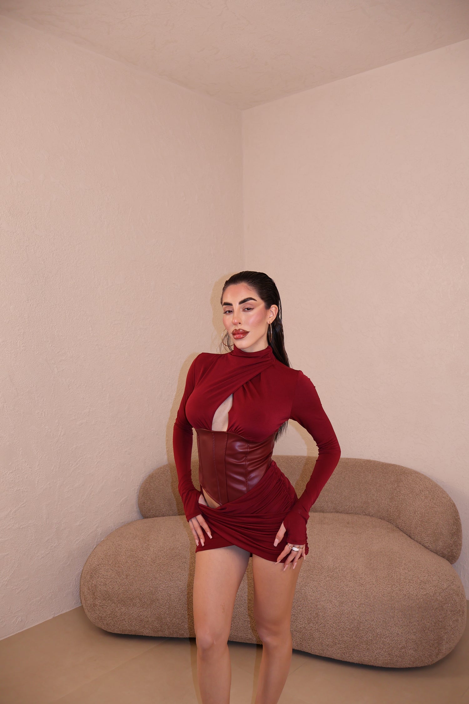 Abito Corset Ecopelle