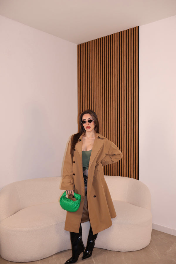 Trench Angelina lungo taupe