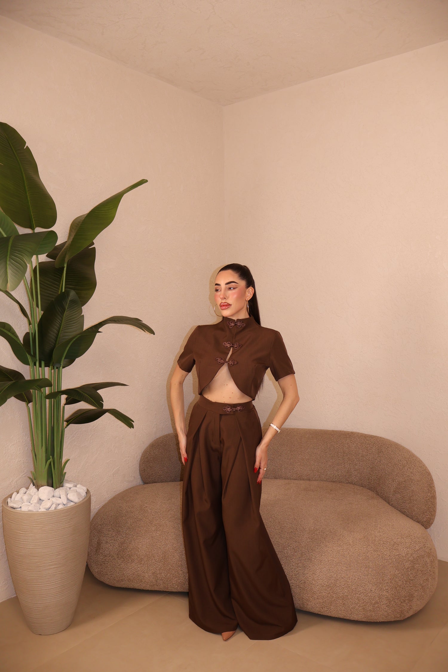 PRE-ORDER Tailleur Dayana choco