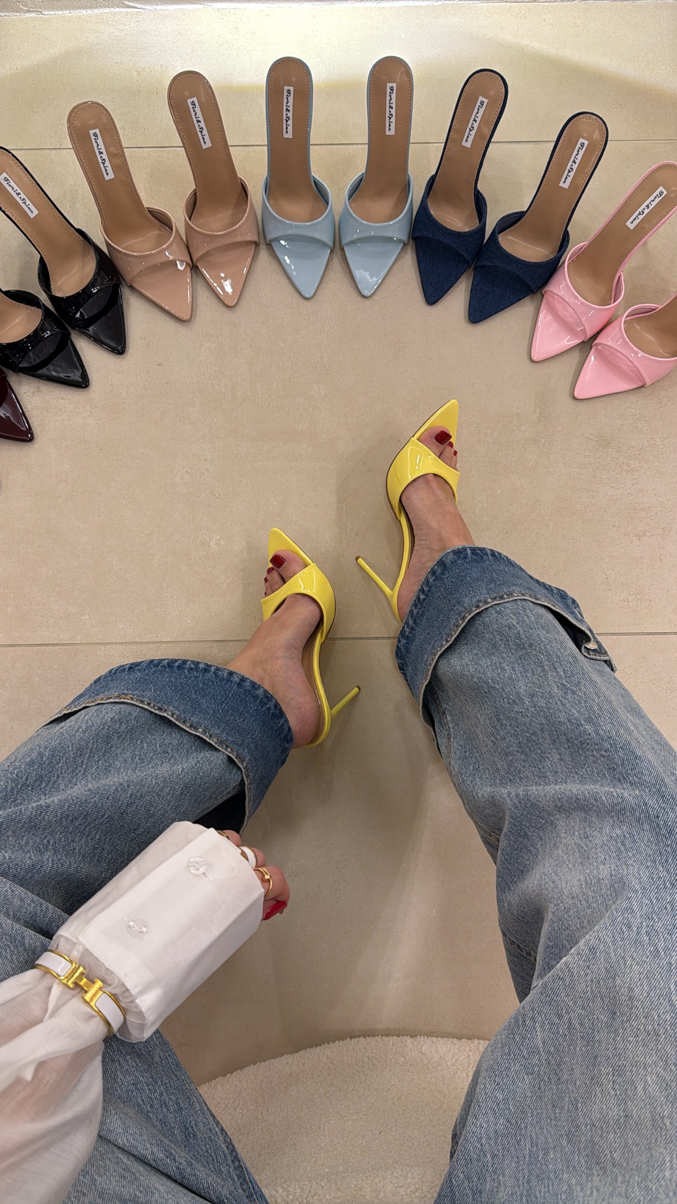Mules Paris jaune