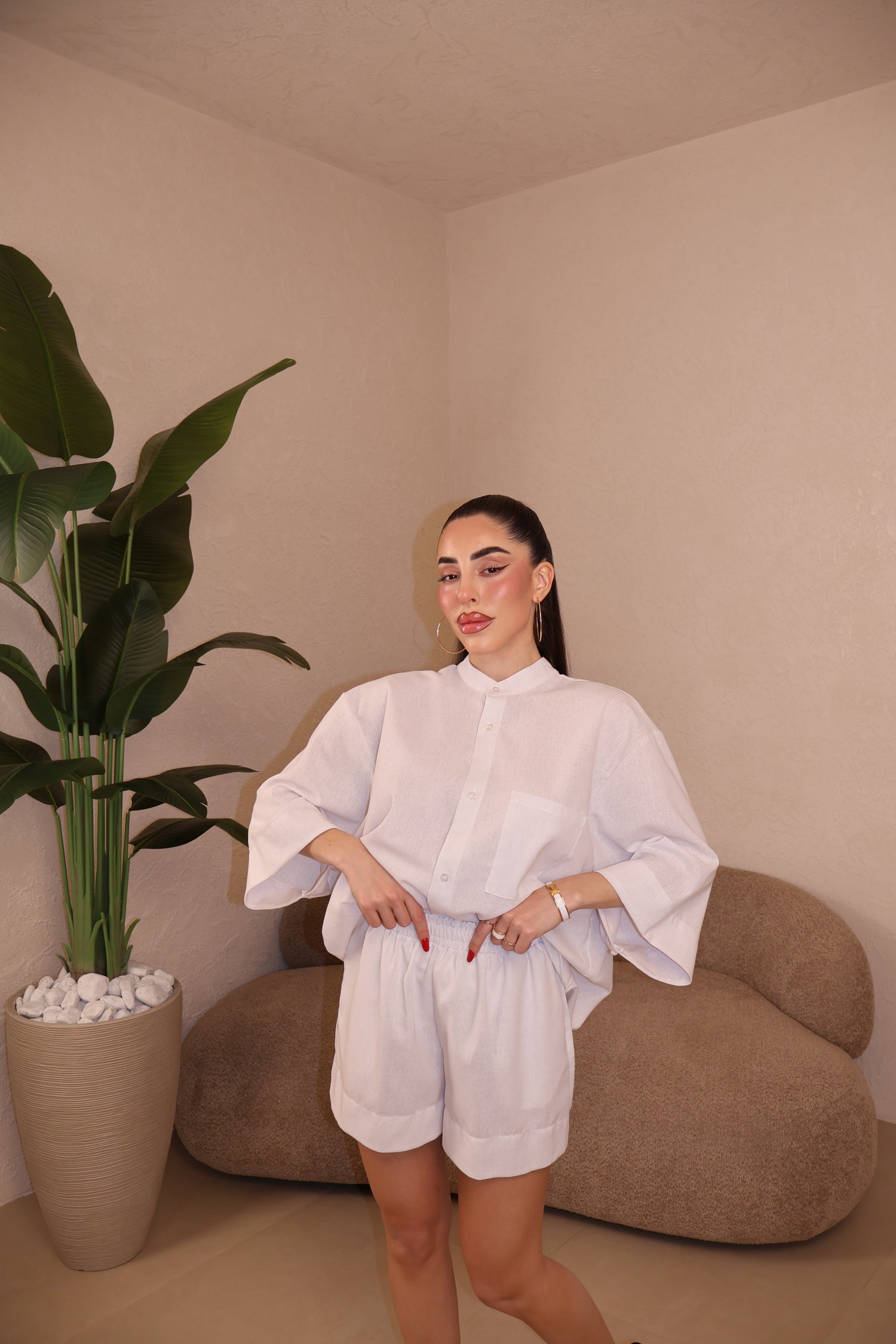 Co/Ord Lino white