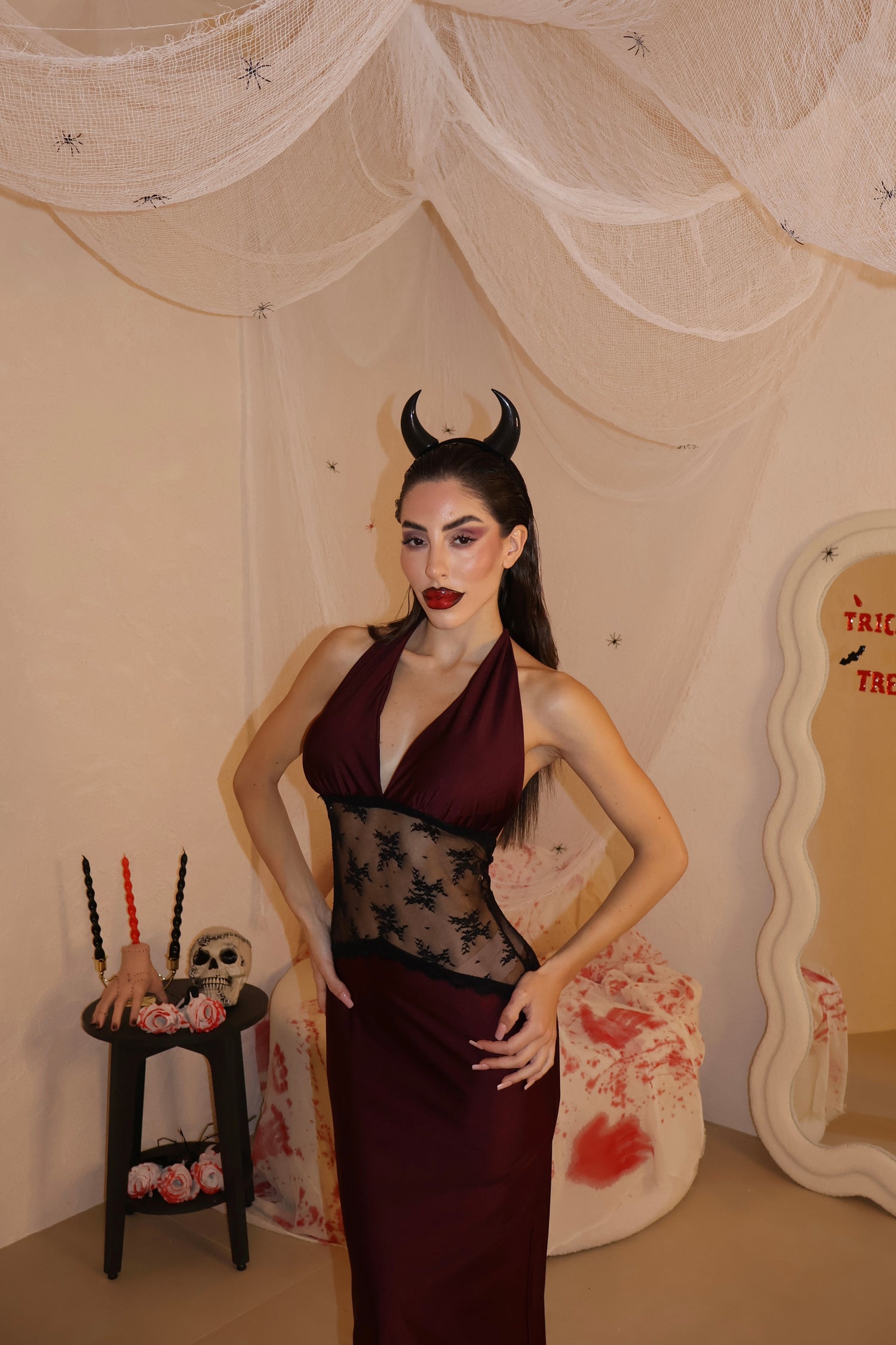 Abito Ludmila bordeaux