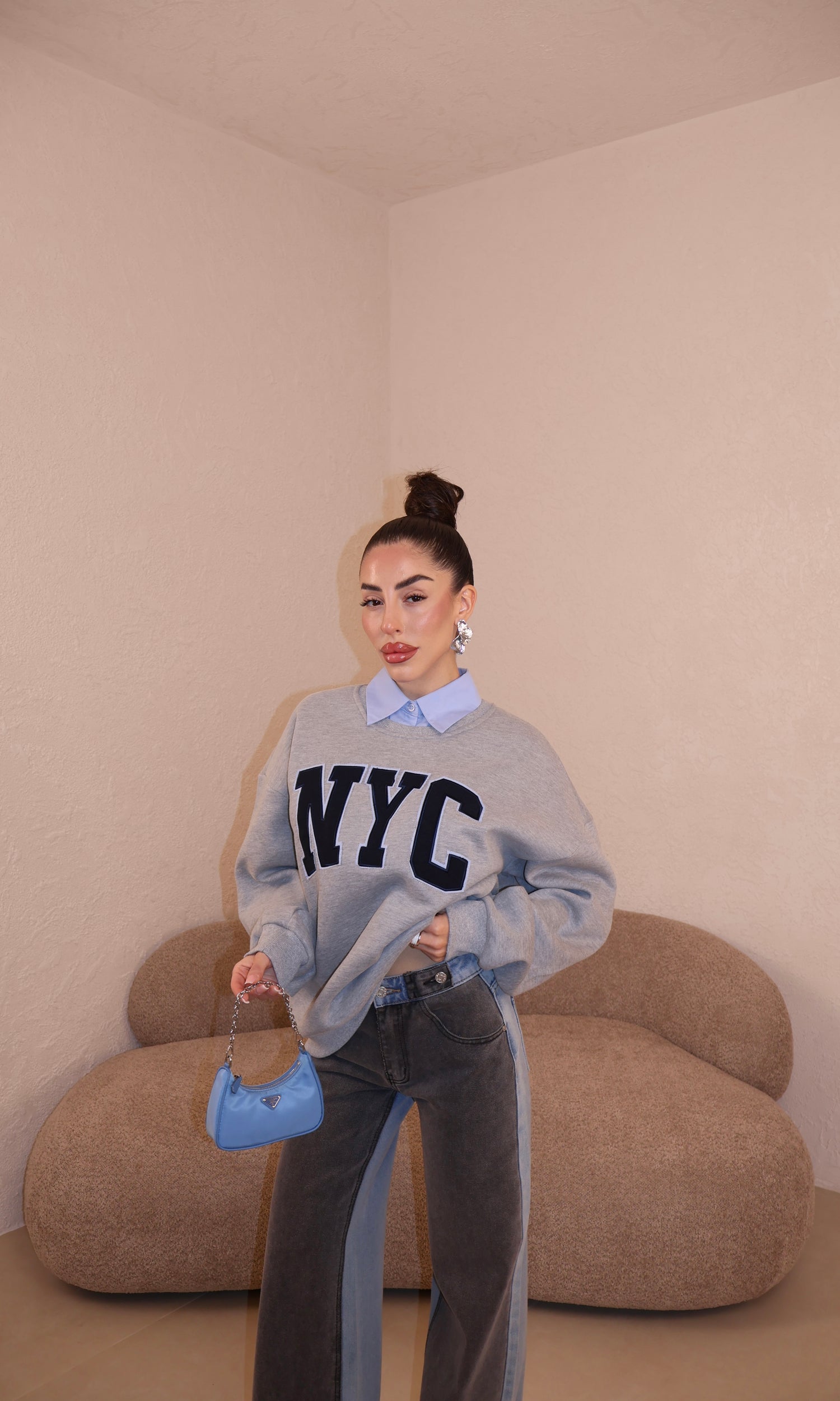 Felpa NYC grey