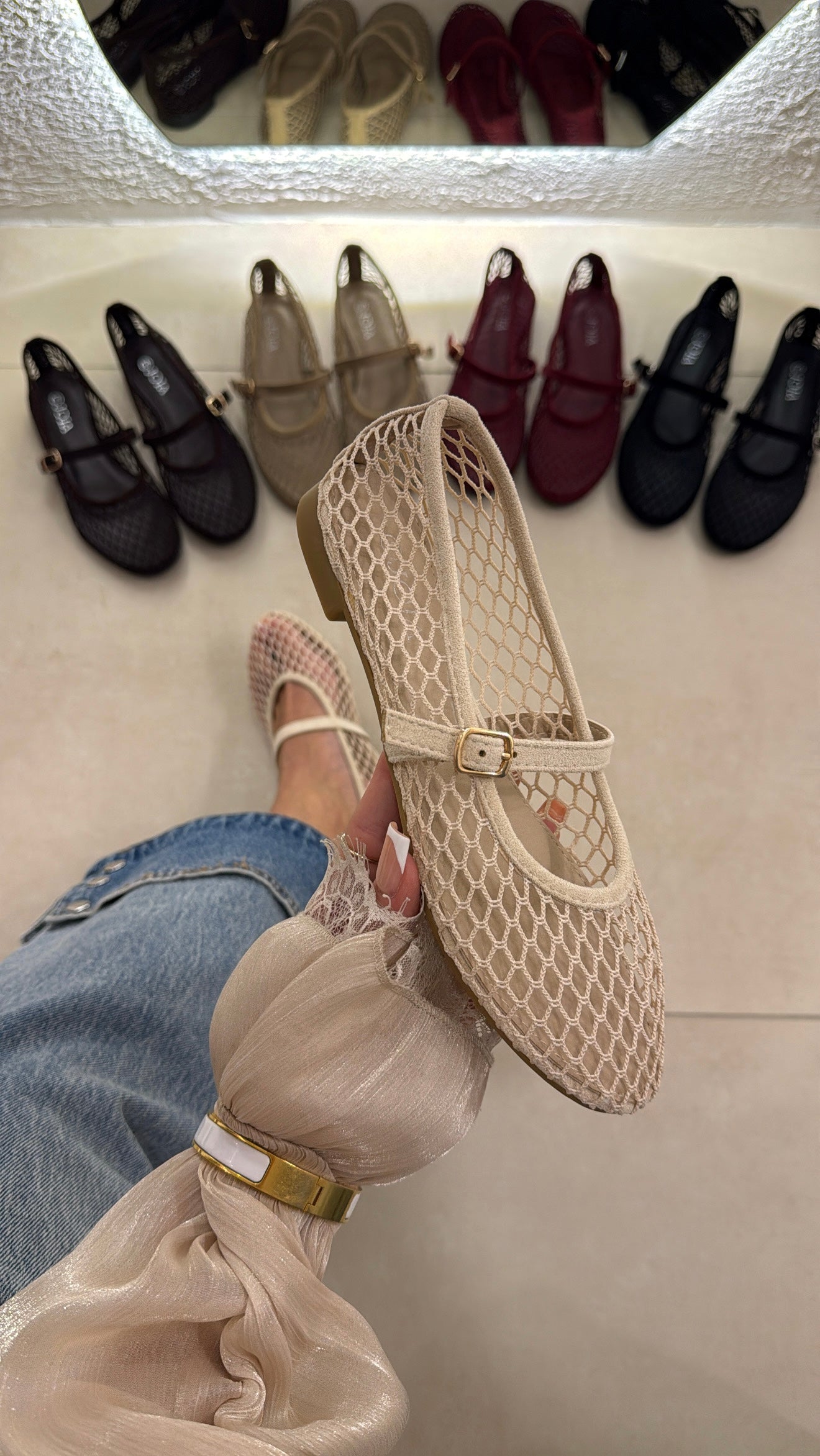 Ballet Rete beige