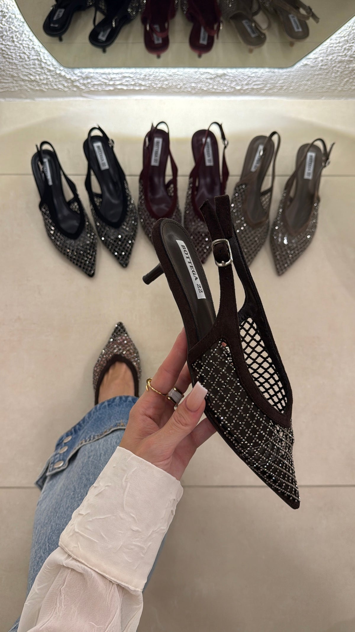 Slingback Rete choco