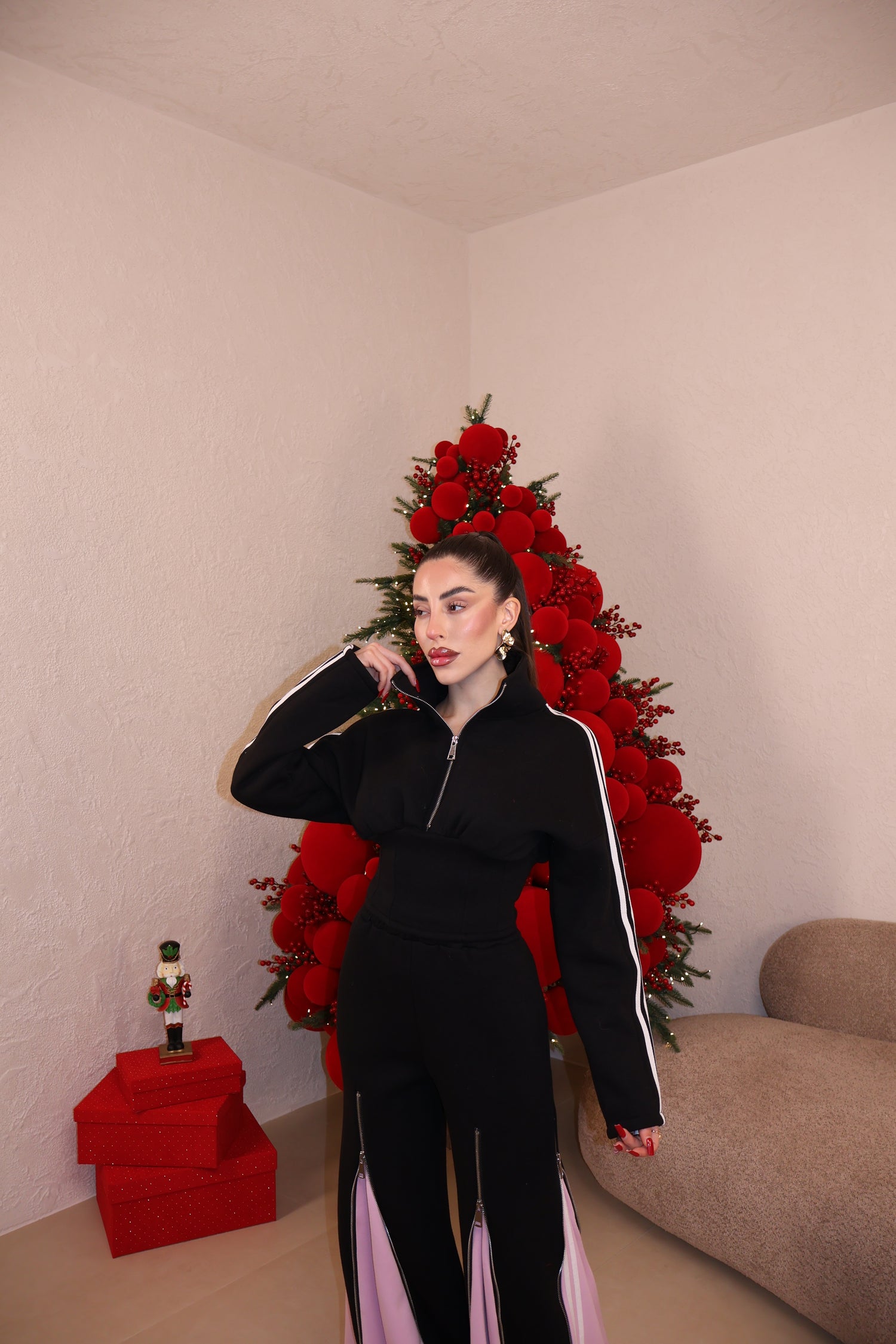 Co/Ord Tuta Cerniera black