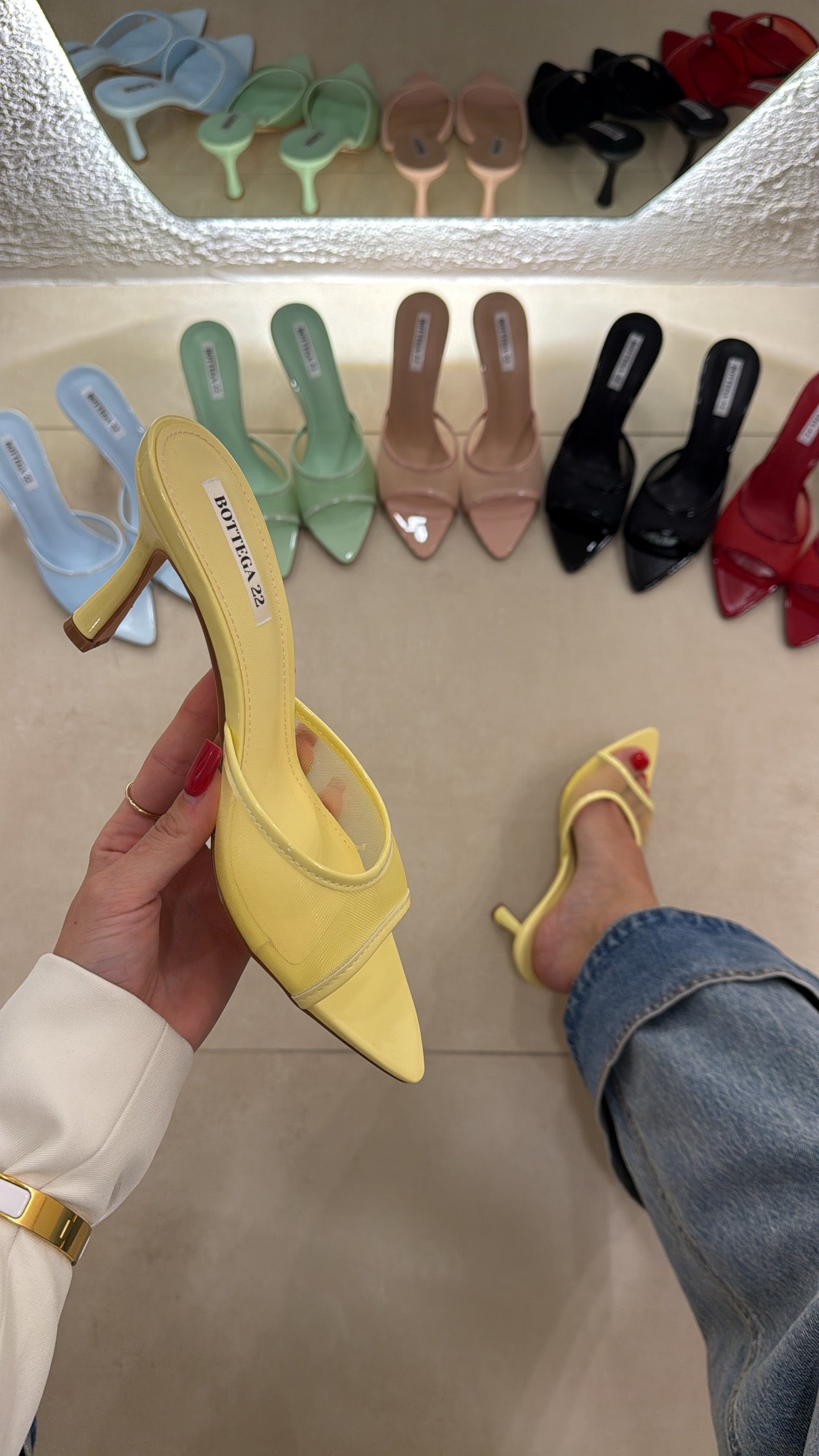 Mules Rete jaune