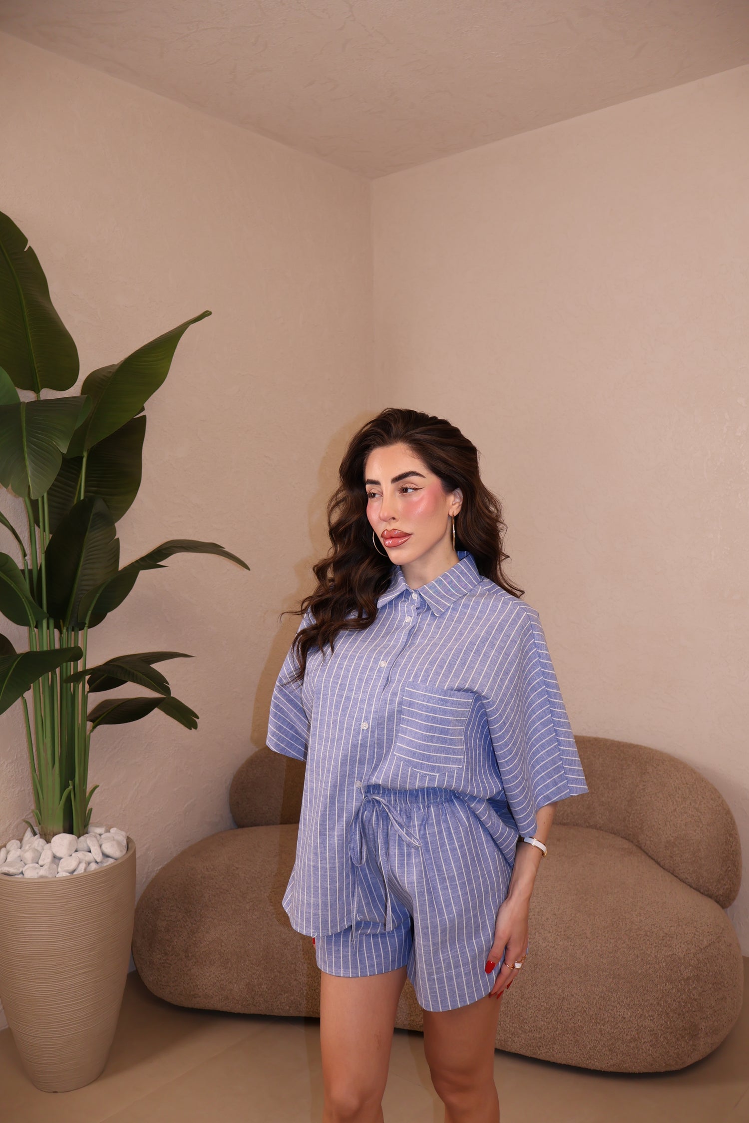 Co/Ord Righe blue