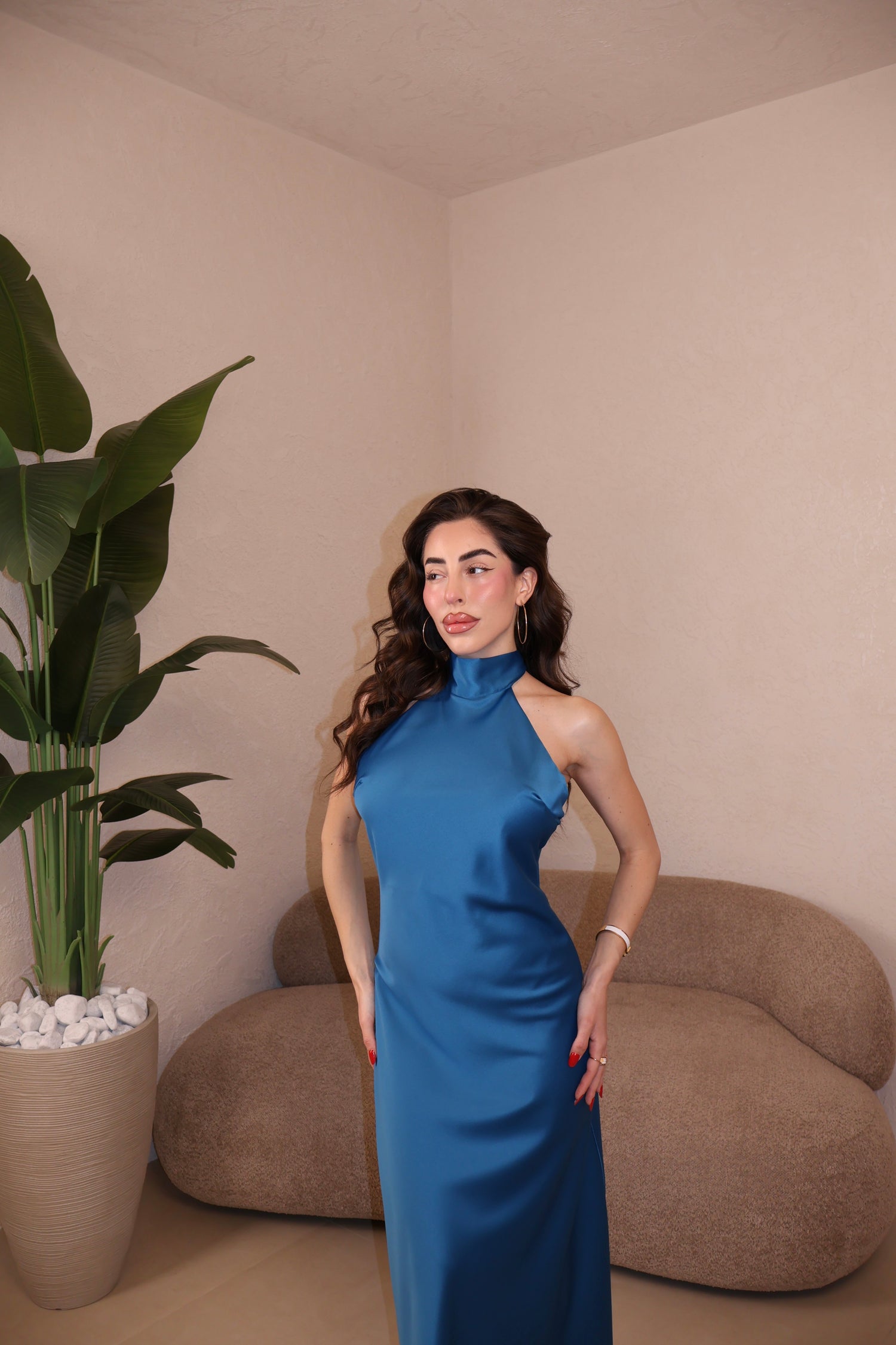 Abito Louise petrolio
