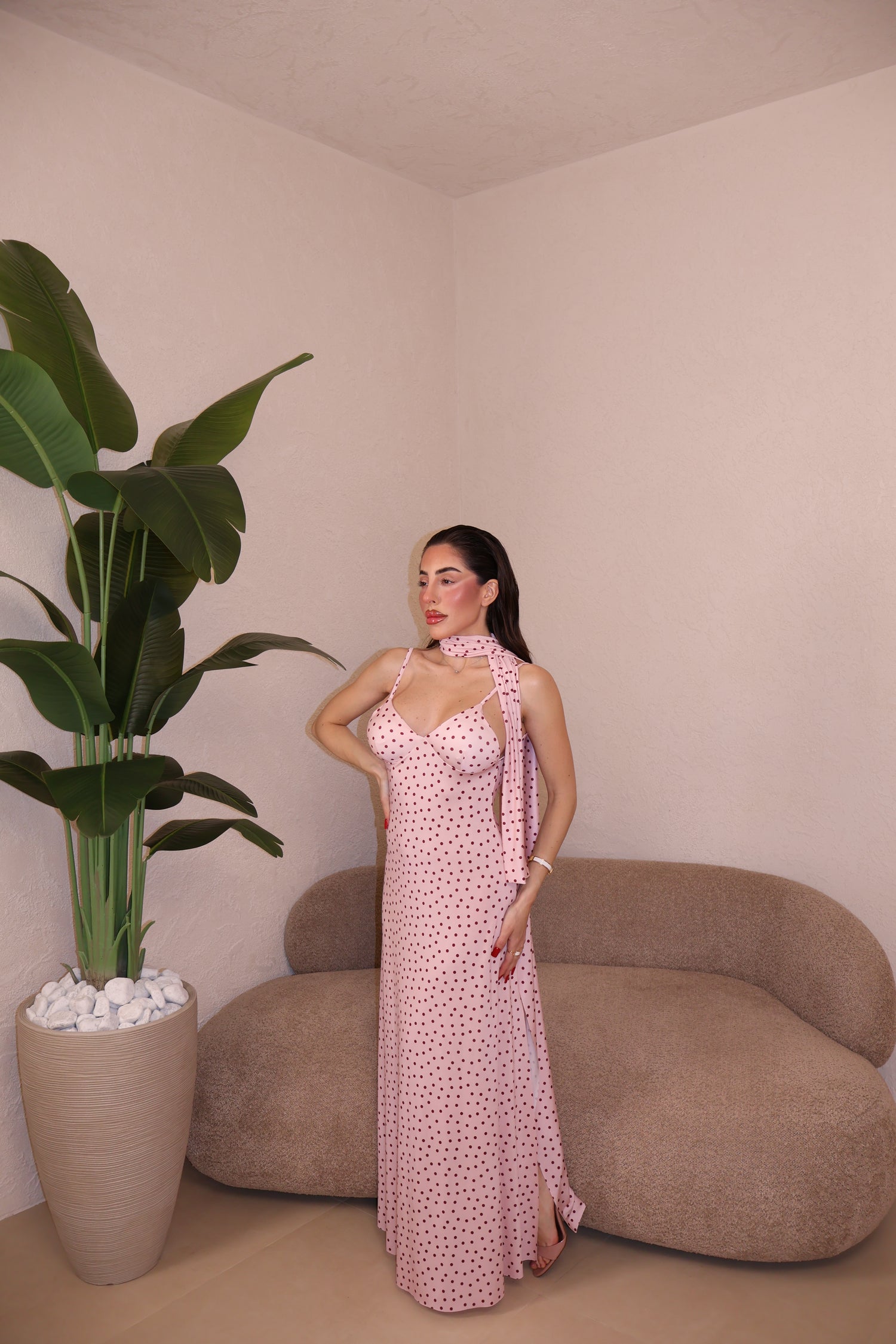 Abito Foulard pink