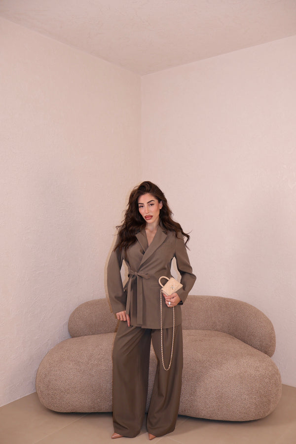 Pantaloni Evelyn taupe