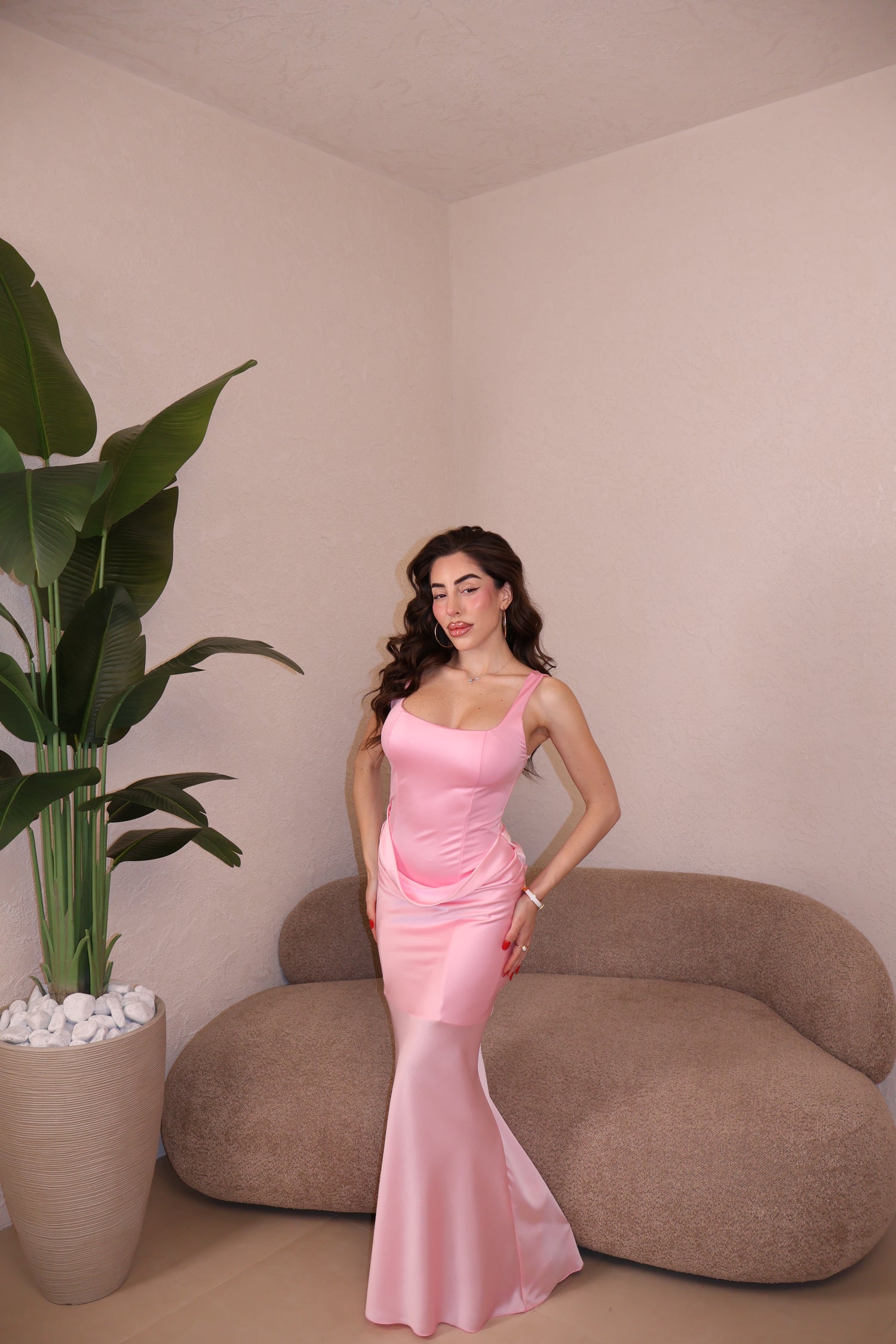 Abito Amélie rosa petalo