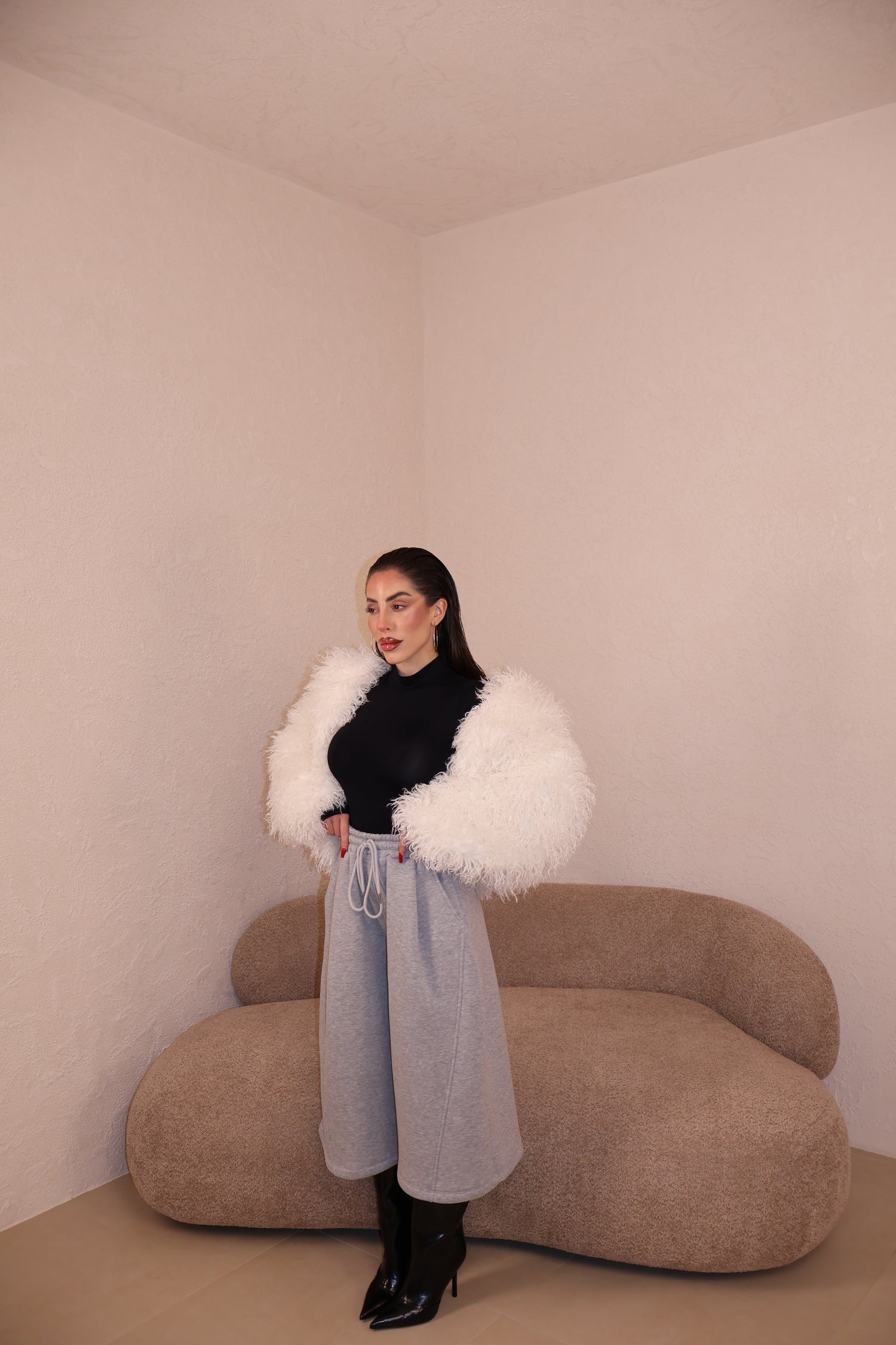 Bermuda Felpato grigio chiaro