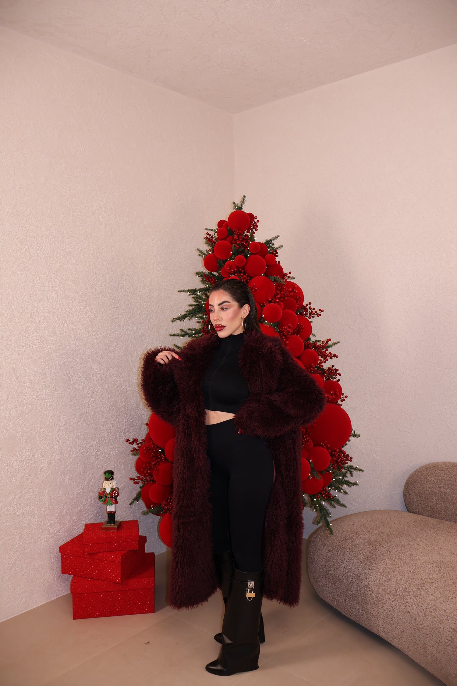 Pelliccia Alaska bordeaux