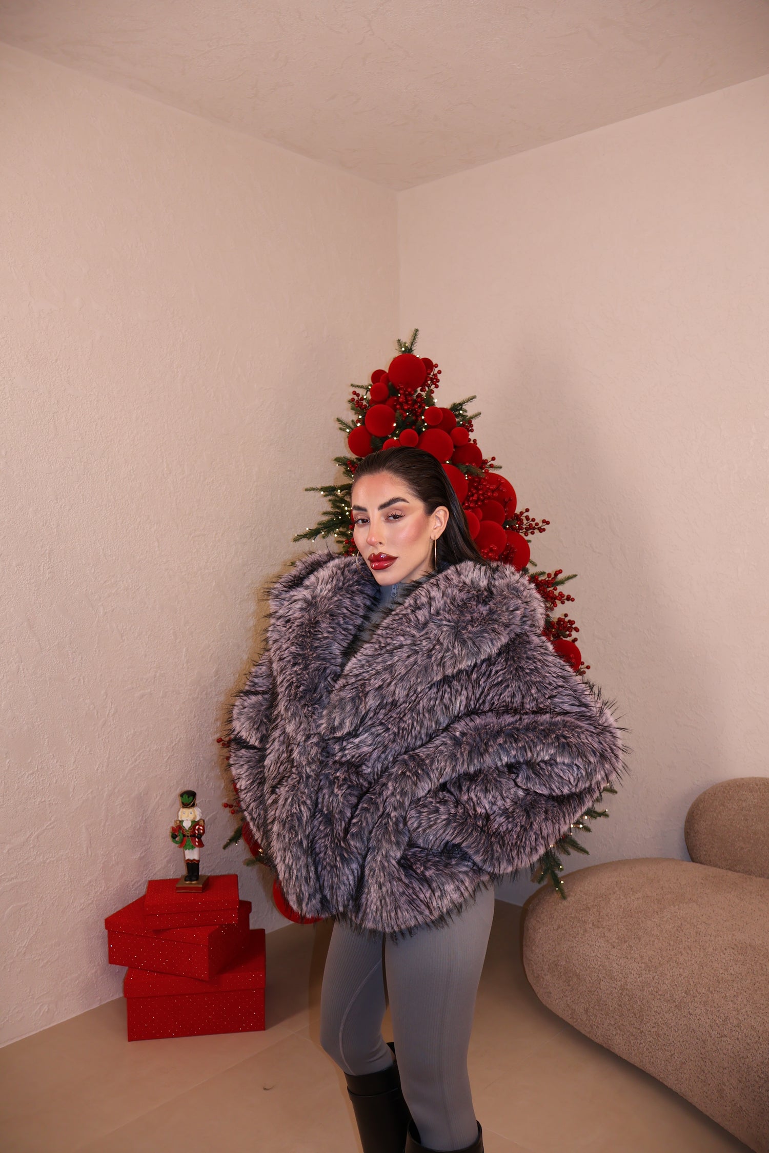 Pelliccia Courmayeur purple