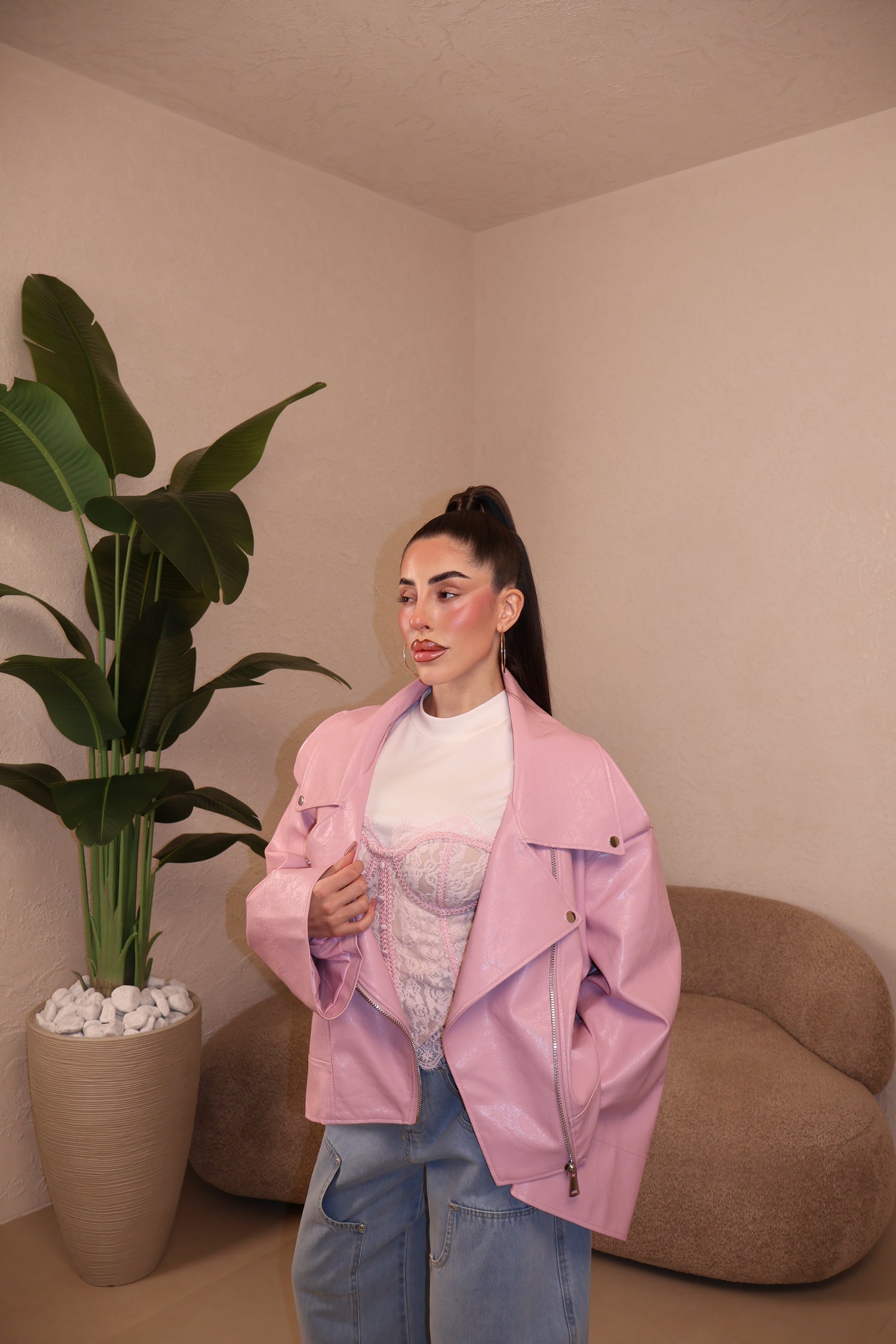 Chiodo Ecopelle pink