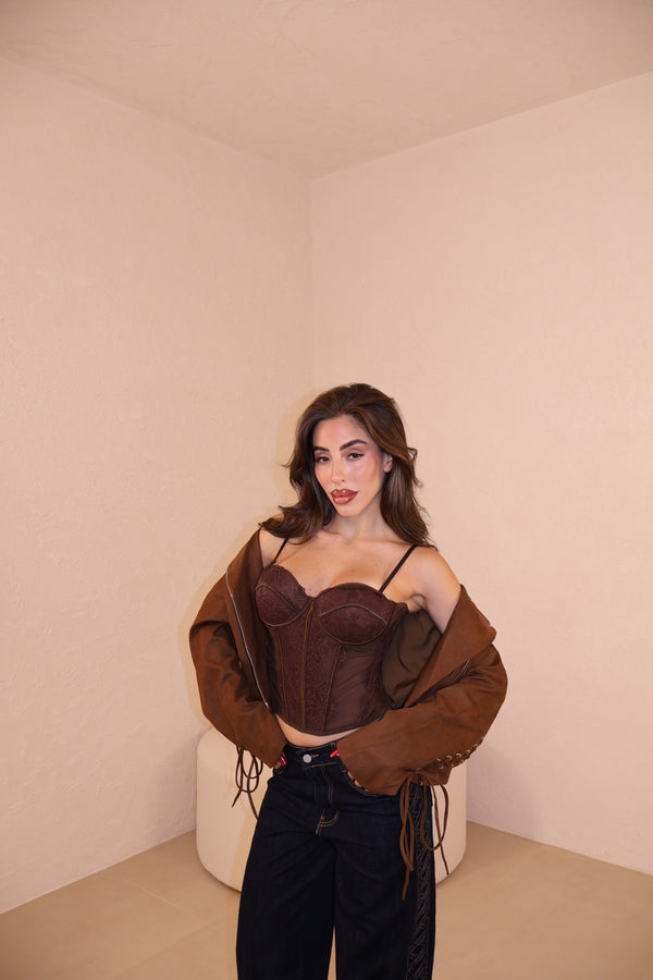 Corset Pizzo choco