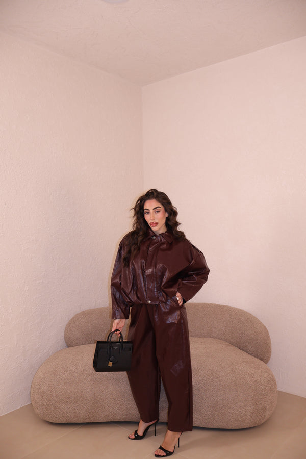 Pantaloni Oksana bordeaux