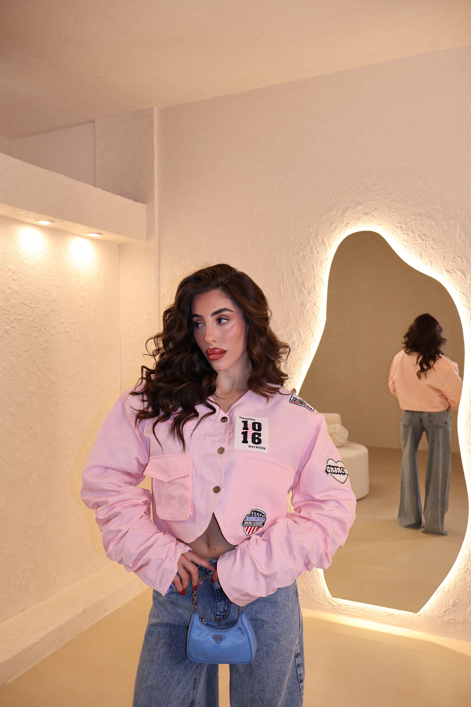 Bomber Label pink