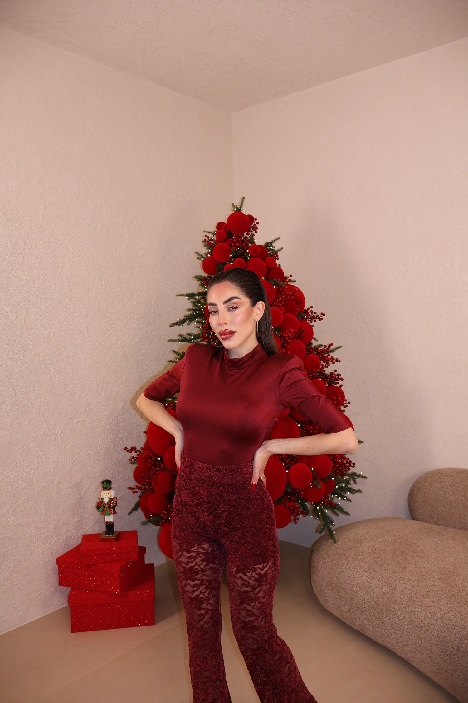 Body Spalline bordeaux