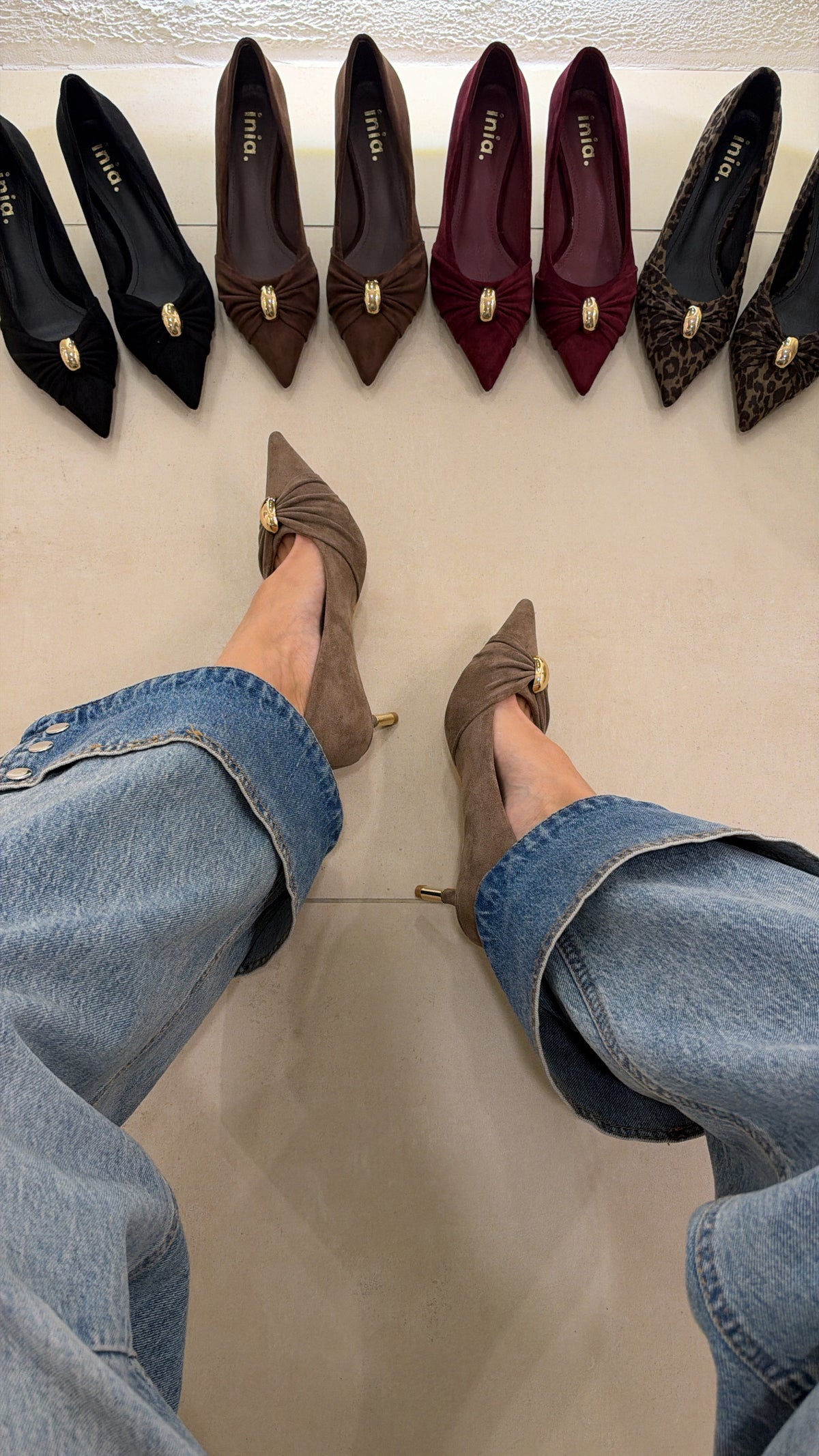 Décolleté Elegance khaki