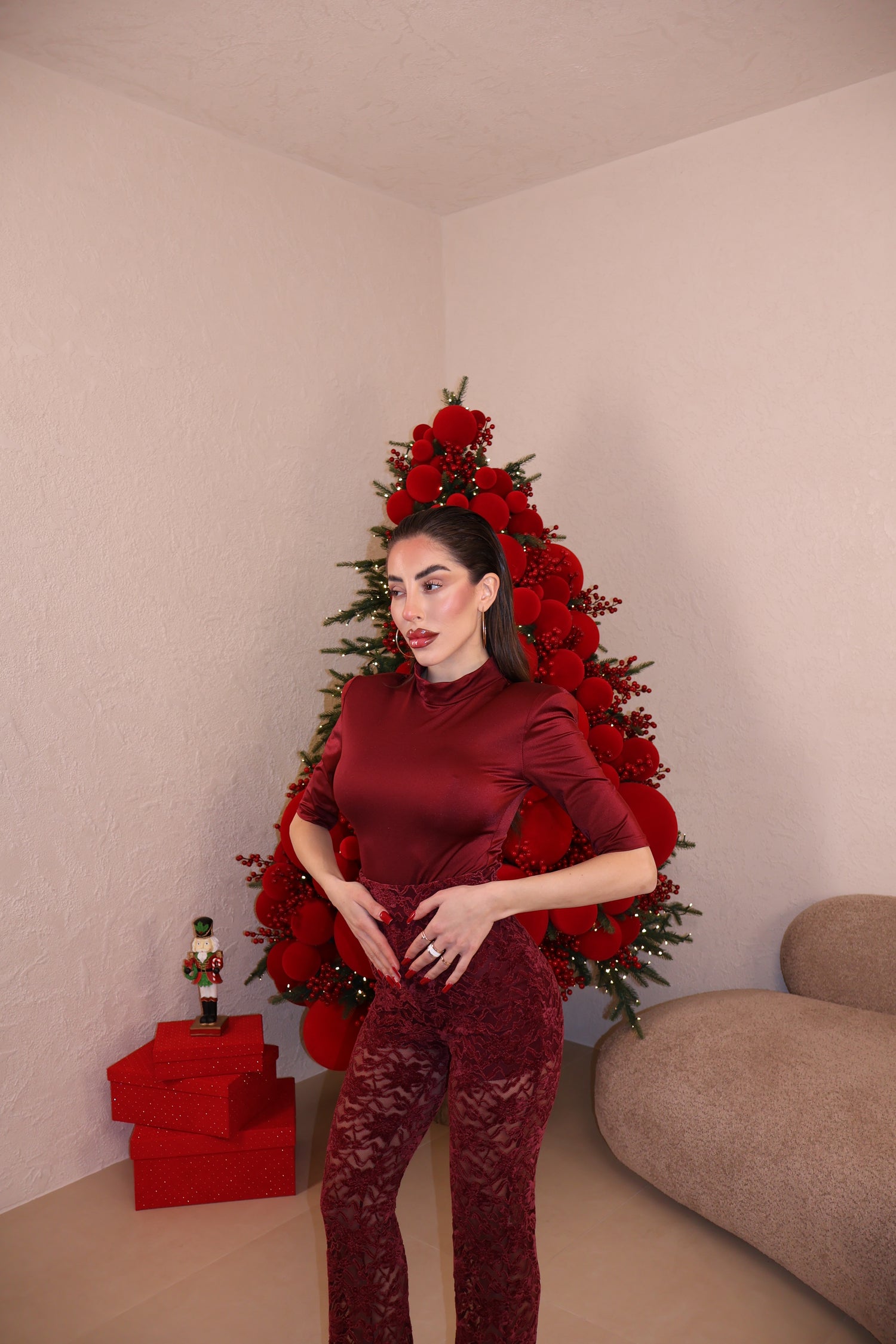 Body Spalline bordeaux