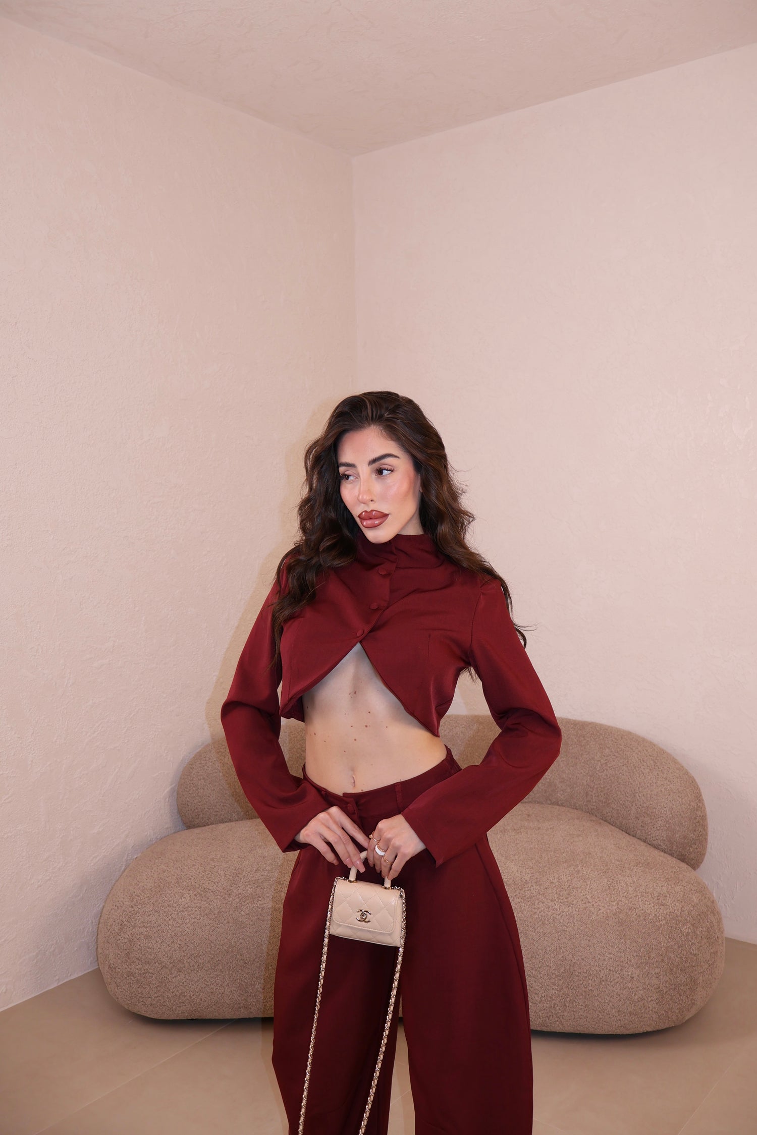 Tailleur Charlotte bordeaux