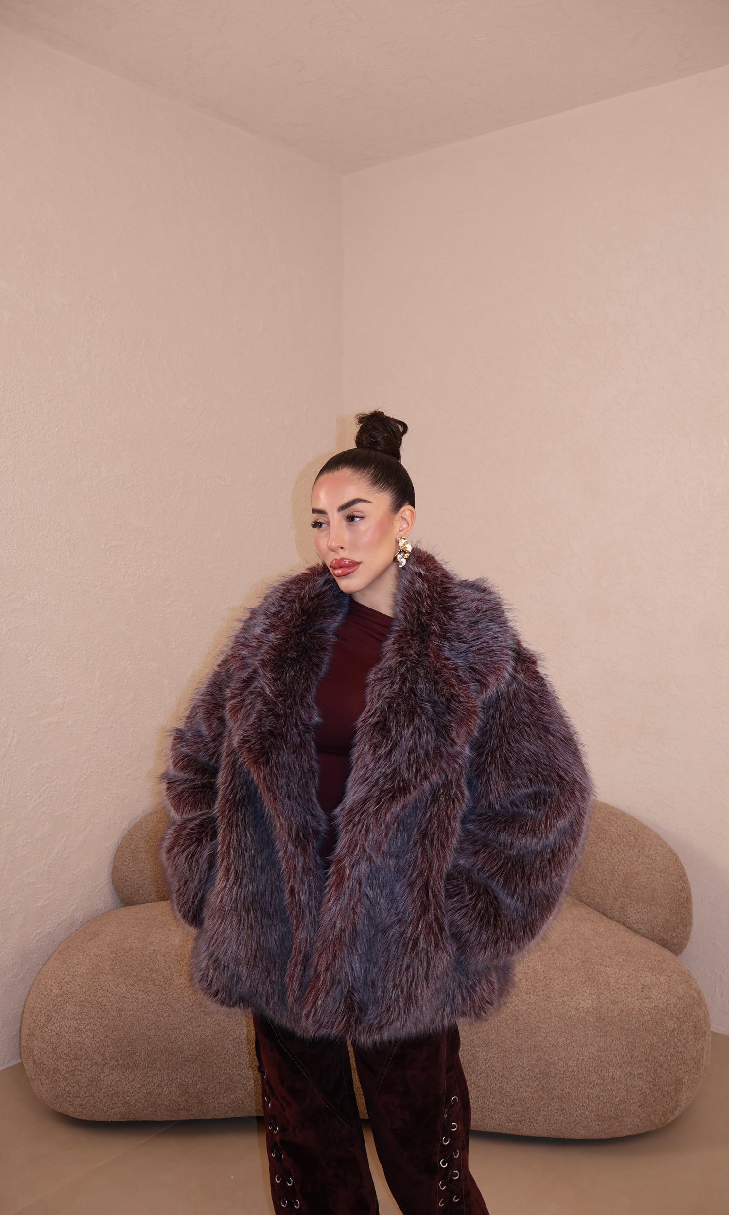 Pelliccia Mirabell bordeaux