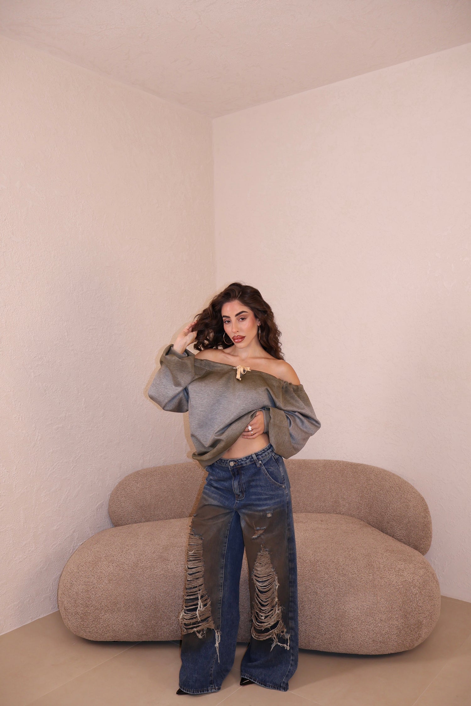 Jeans Sfrangiati blue