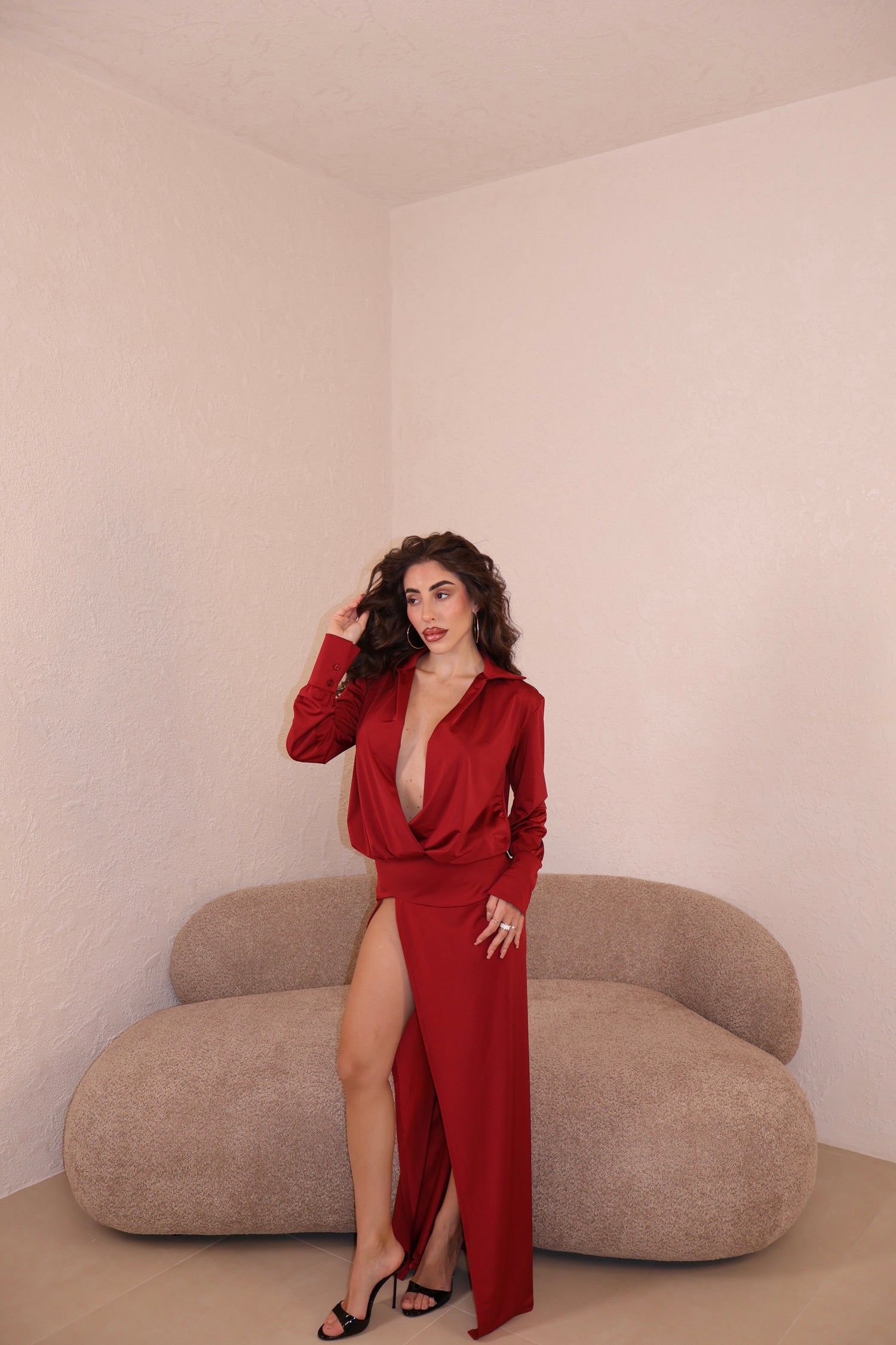 Abito Rosalia bordeaux