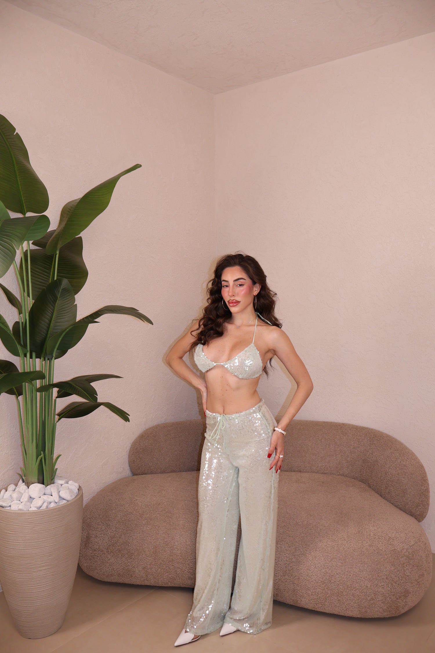 Co/Ord Paillettes menta