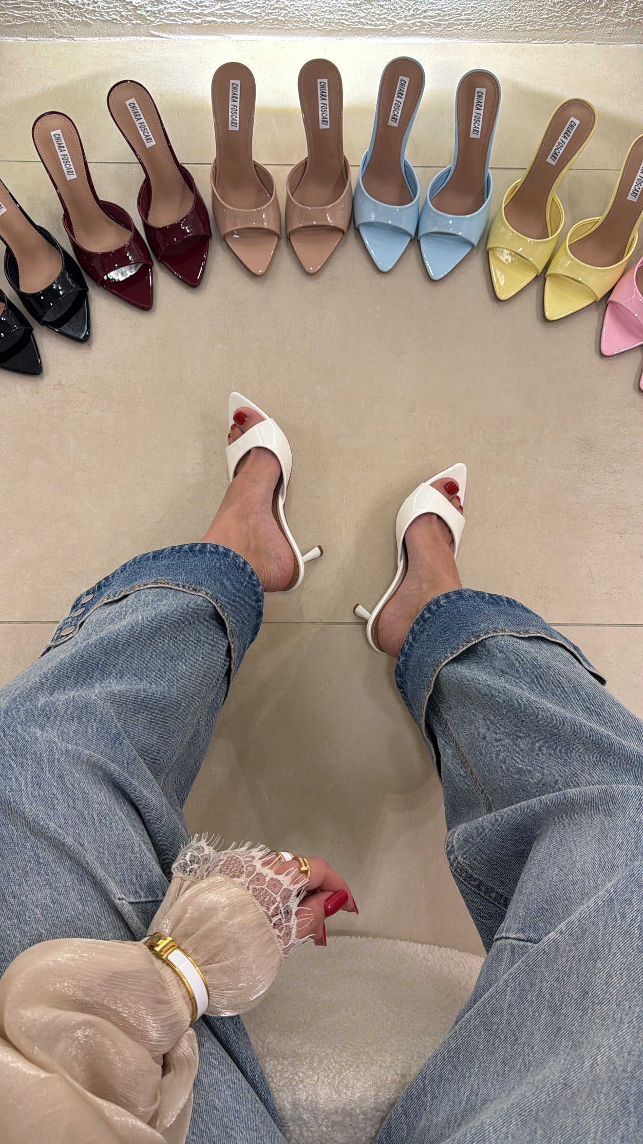 Mules Nina white