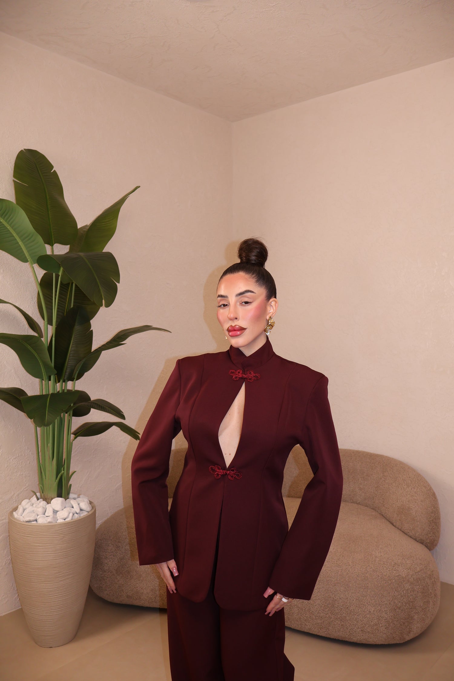 Tailleur Bali bordeaux