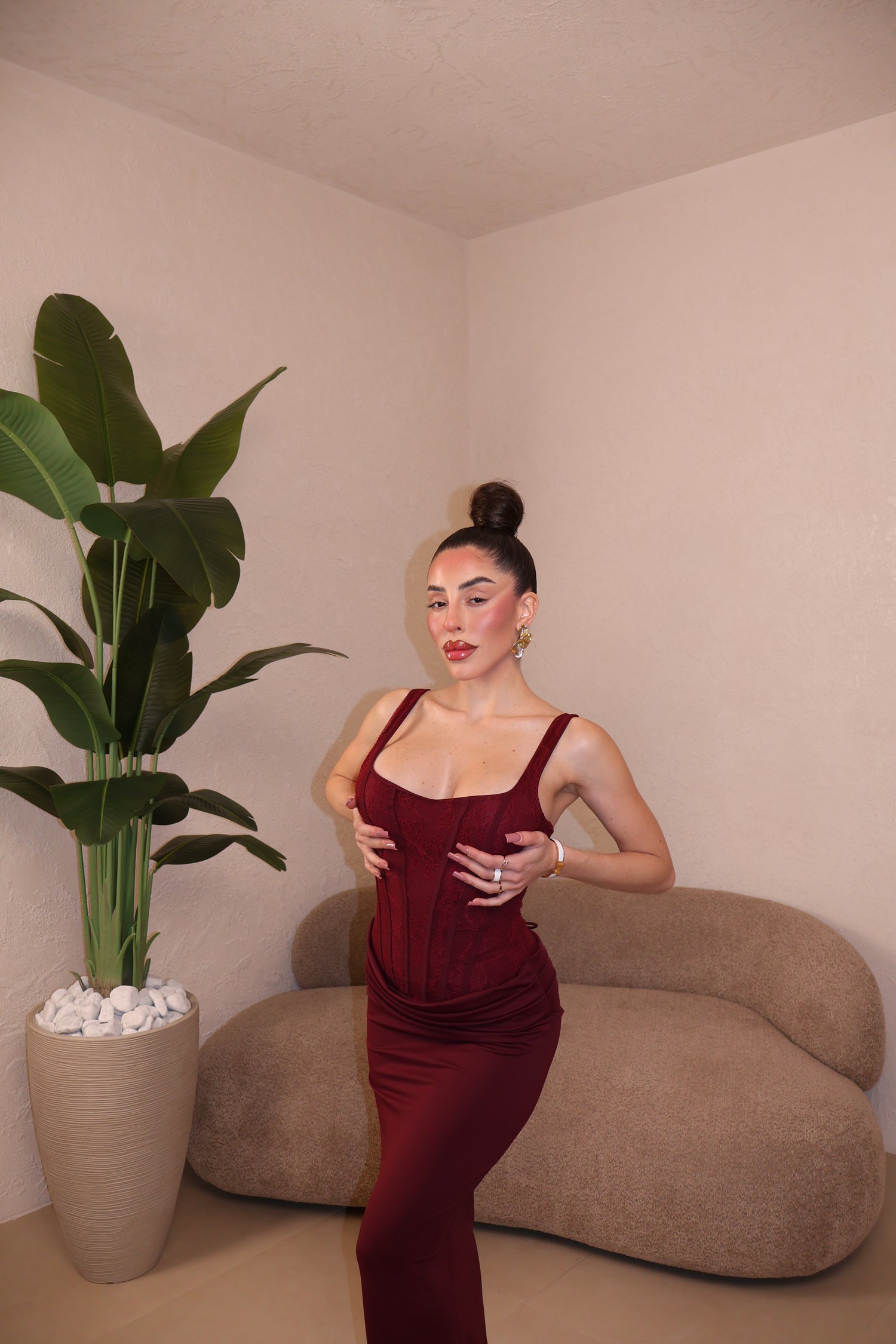 Abito Ginevra bordeaux