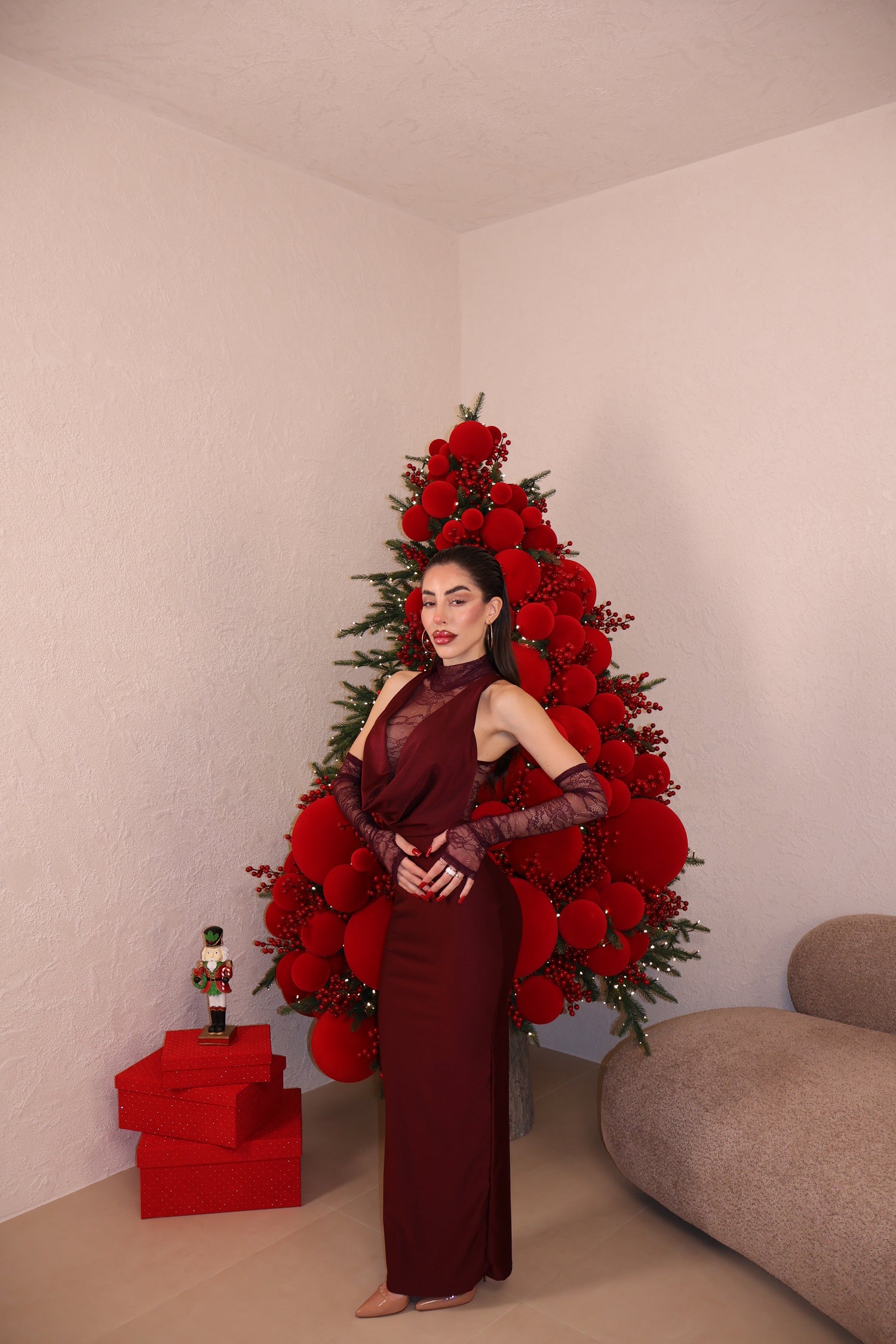 Abito Ninoska bordeaux