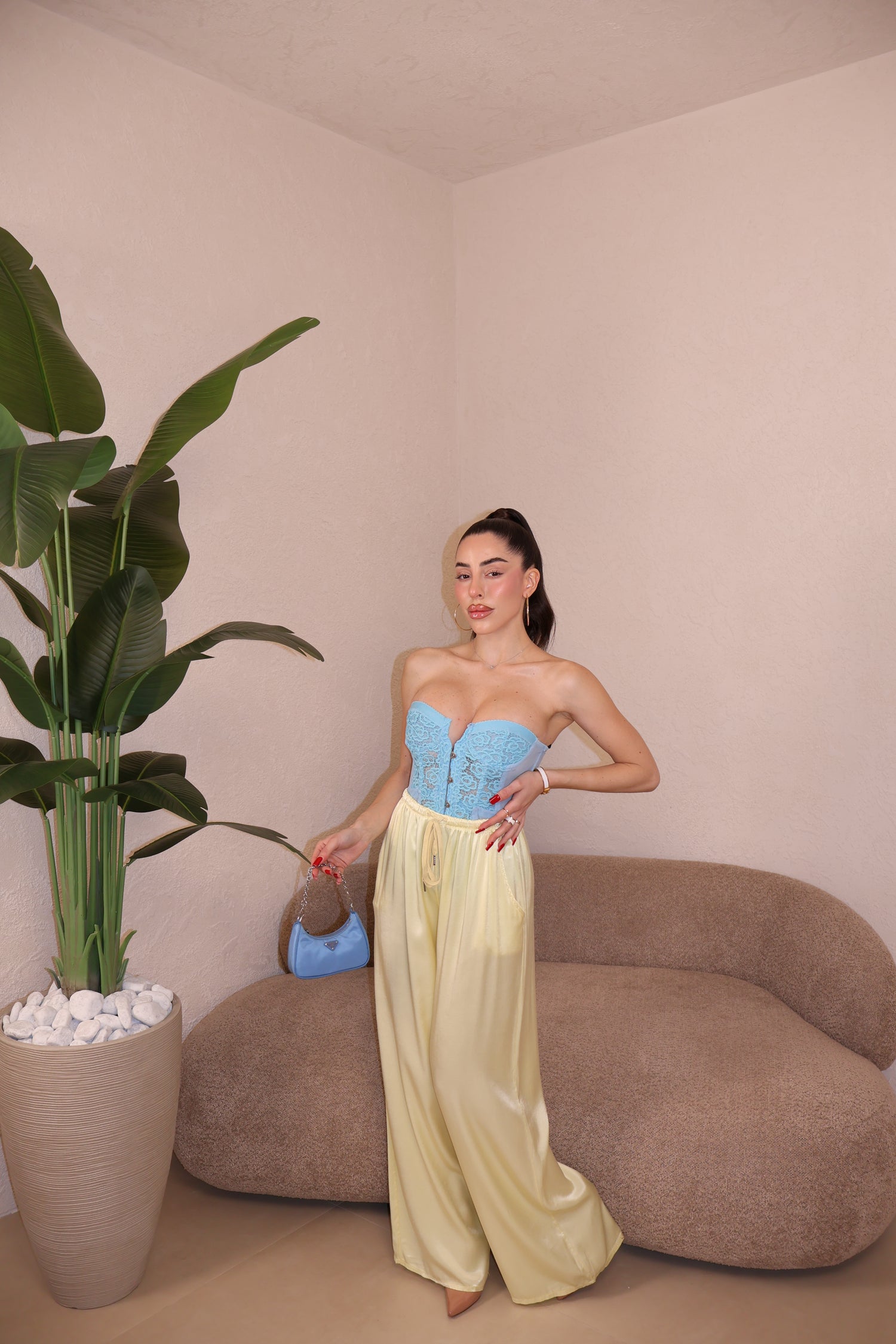 Pantaloni Soft jaune