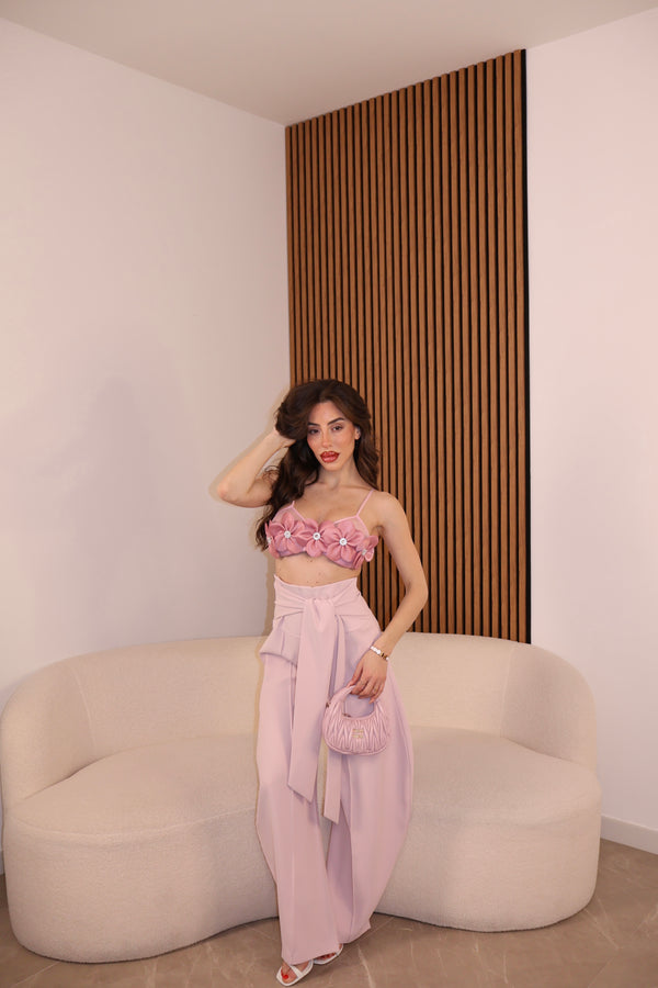 Pantaloni Ballon nodo rosa