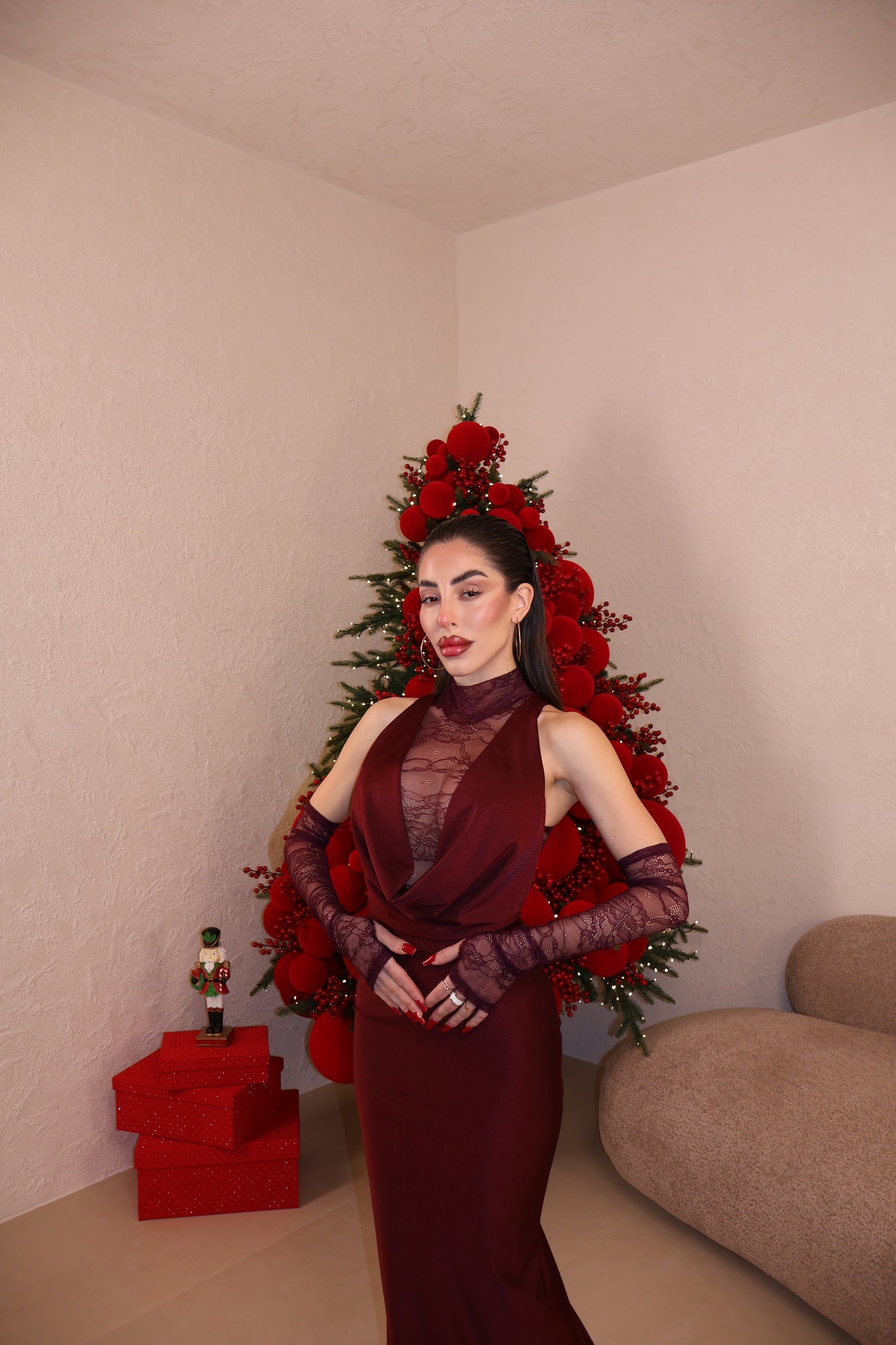 Abito Ninoska bordeaux