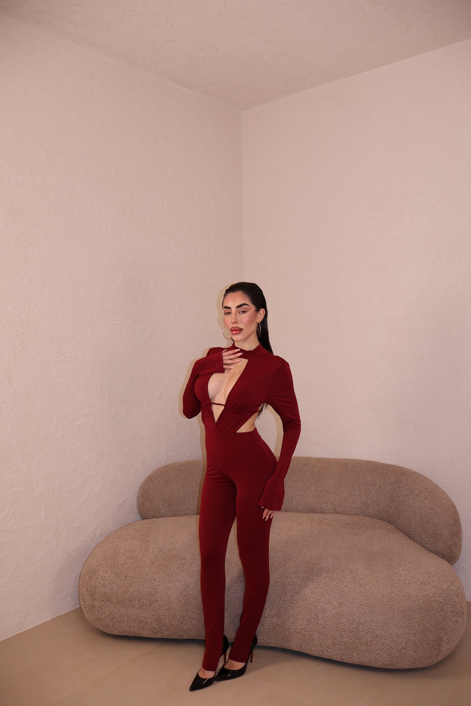 Jumpsuit Soleil bordeaux