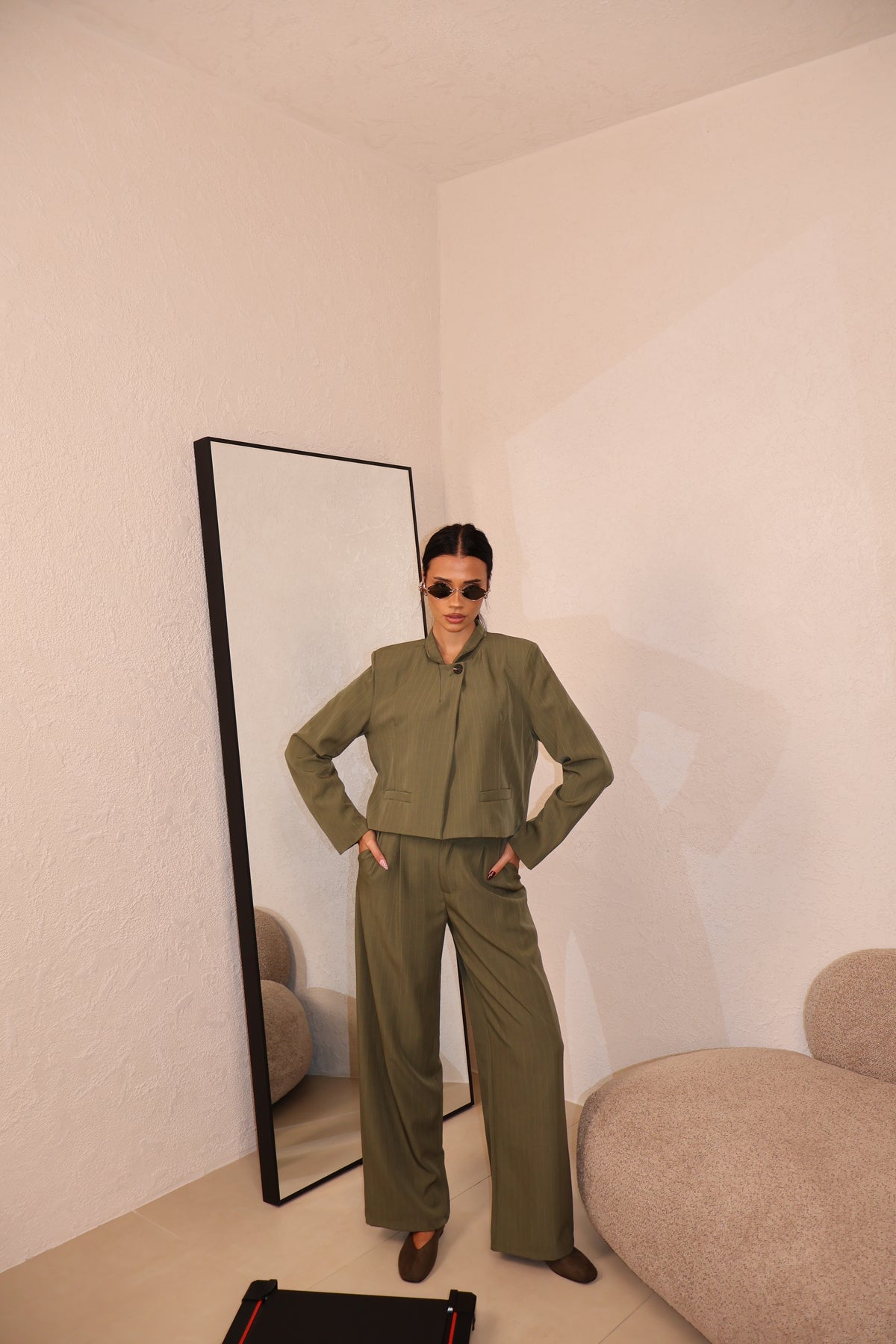 Tailleur Crop military