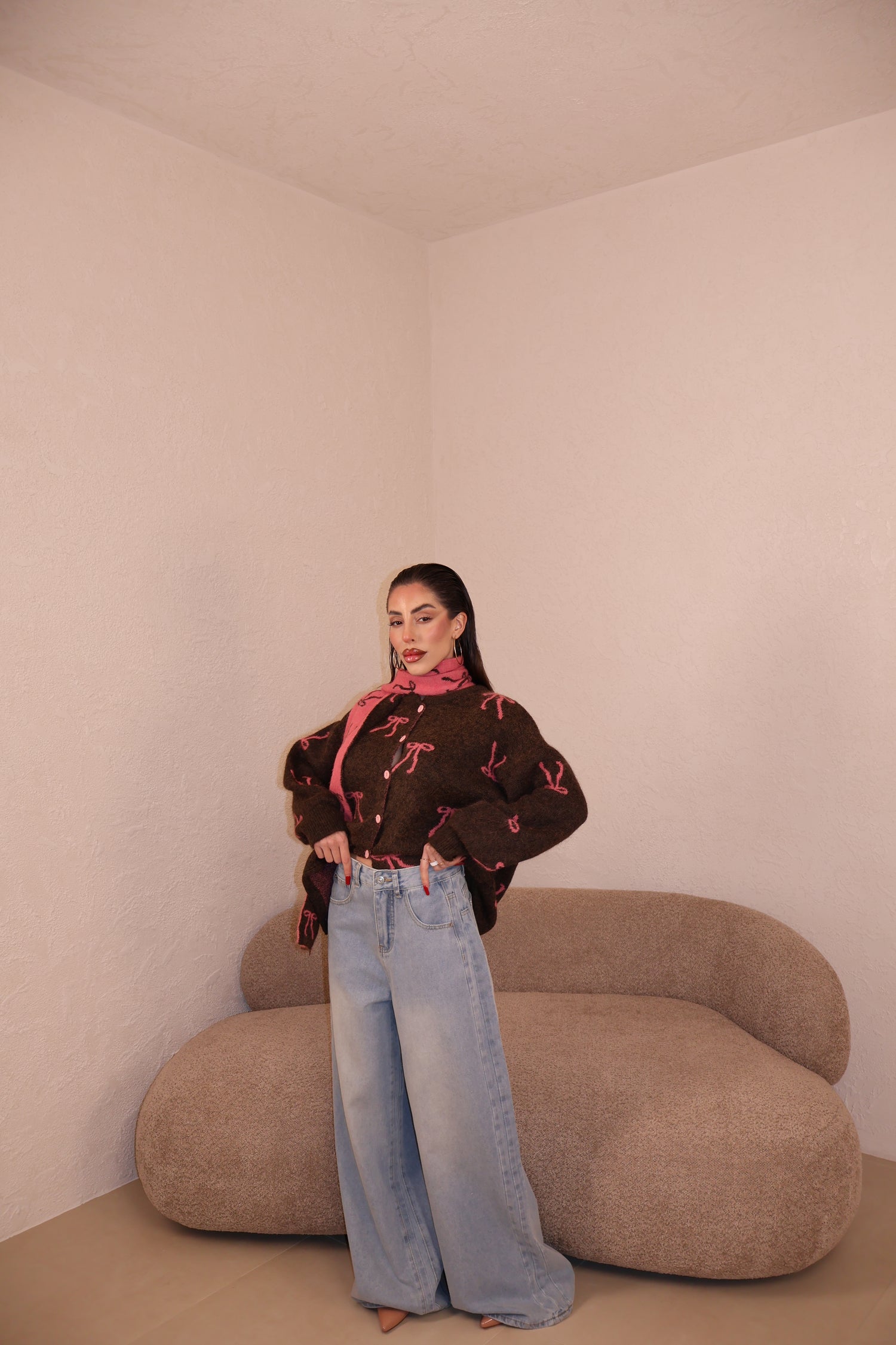 Jeans Wide Leg Denim chiaro