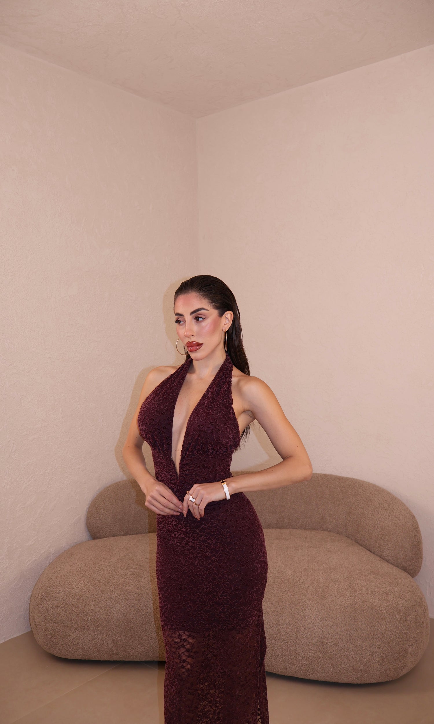 Abito Margot bordeaux
