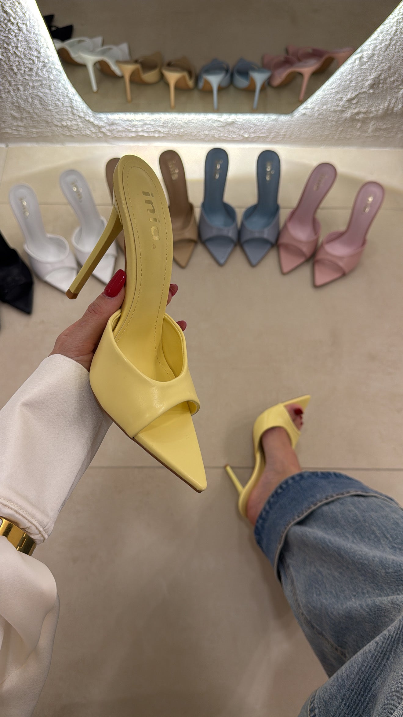 Mules Texas jaune