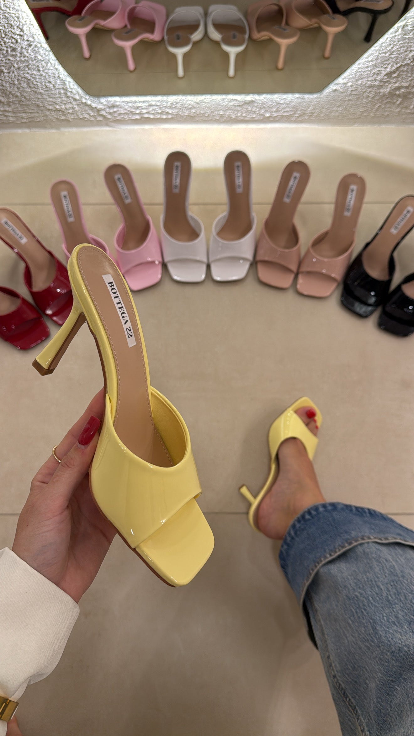 Mules Mugler jaune