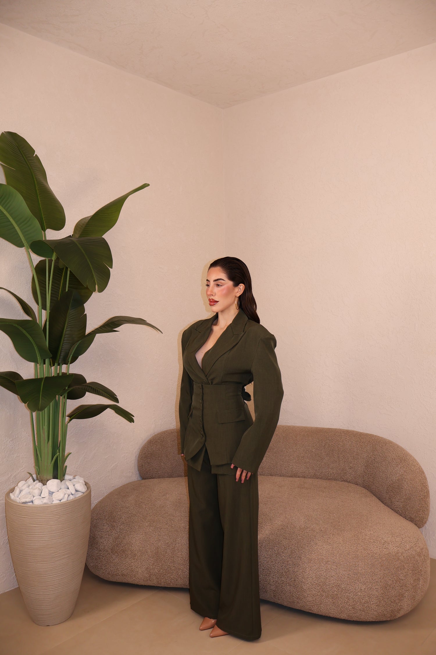 Tailleur Bustier military